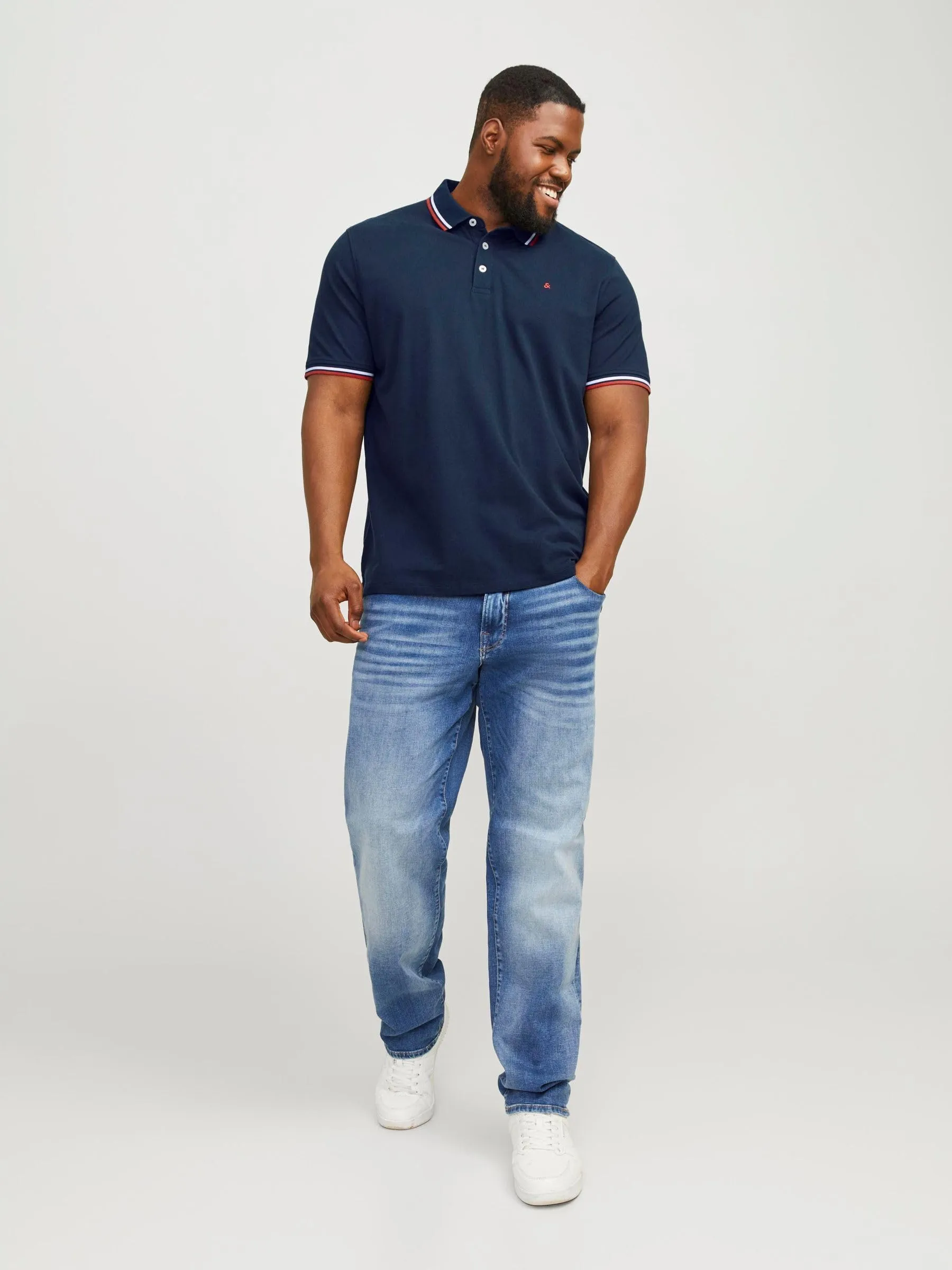 Jack & Jones Polo Semplice Blu 5XL Plus - immagine 4