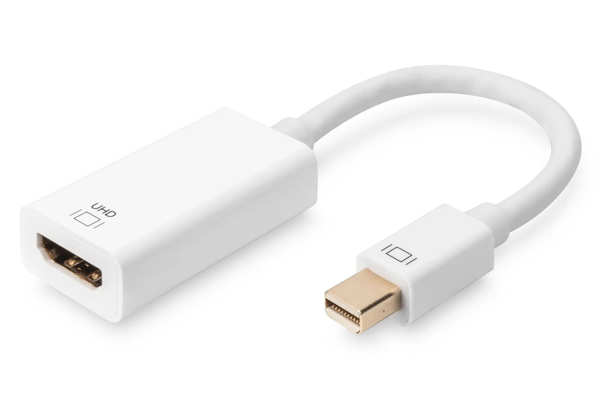 Digitus AK-340416-002-W Active Mini DisplayPort to HDMI Adapter Cable, Black - immagine 1