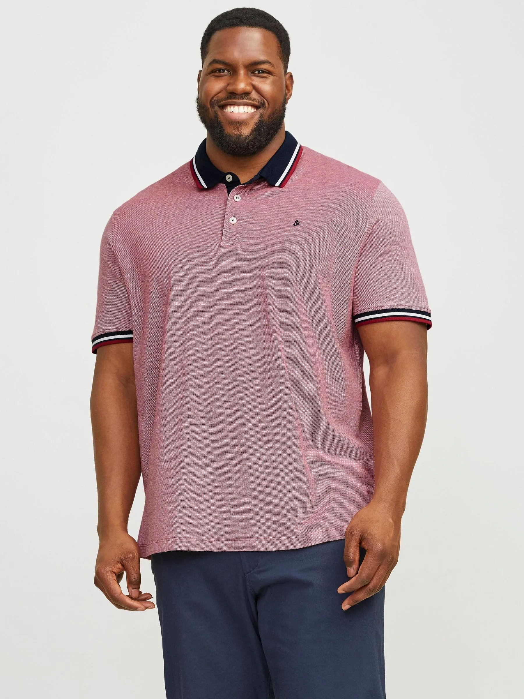 Jack & Jones Polo Shirt Rio Red 6XL Plus - immagine 2