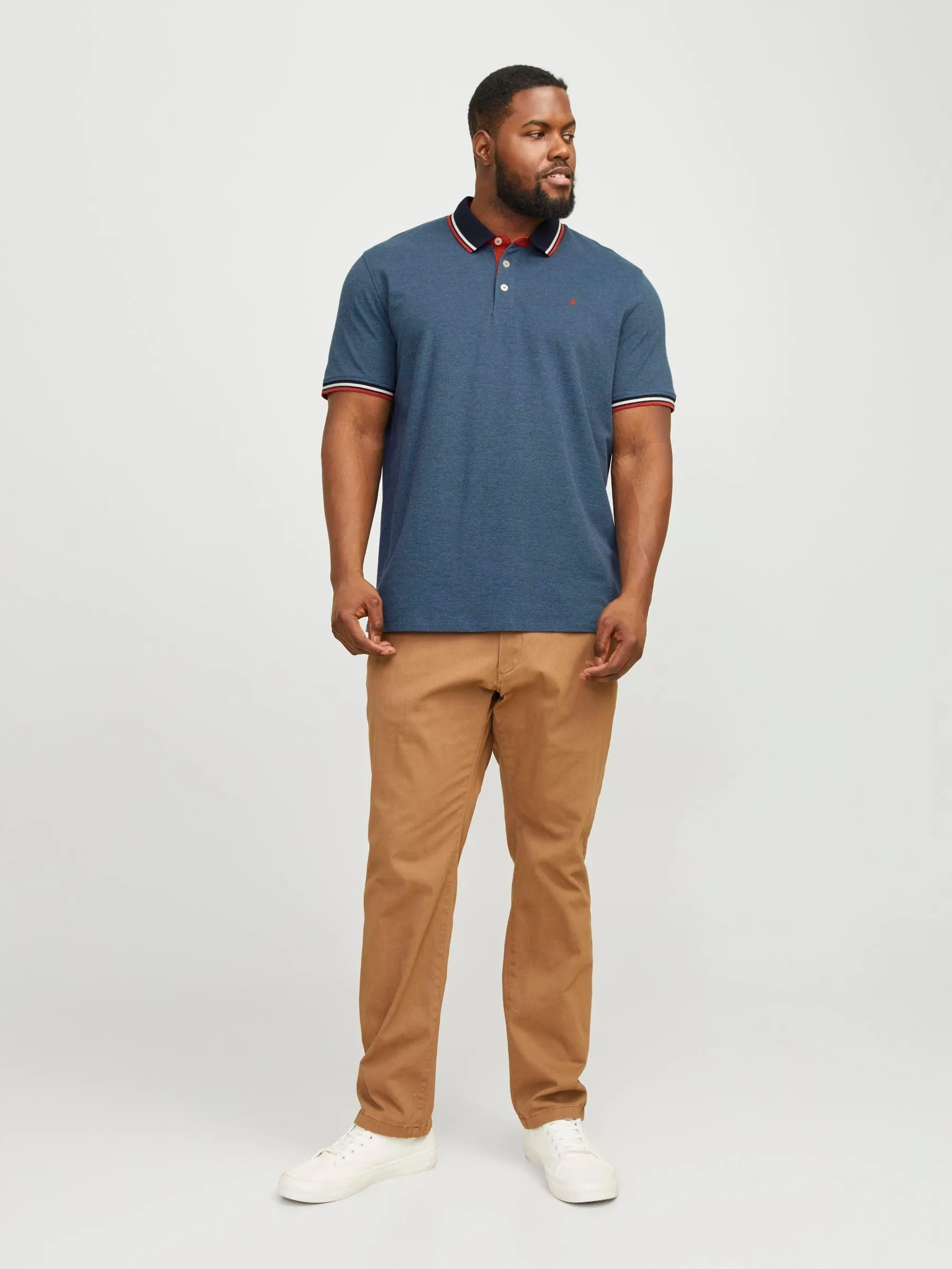 Jack & Jones Polo Camicia Semplice Denim Blue 6XL Plus - immagine 3