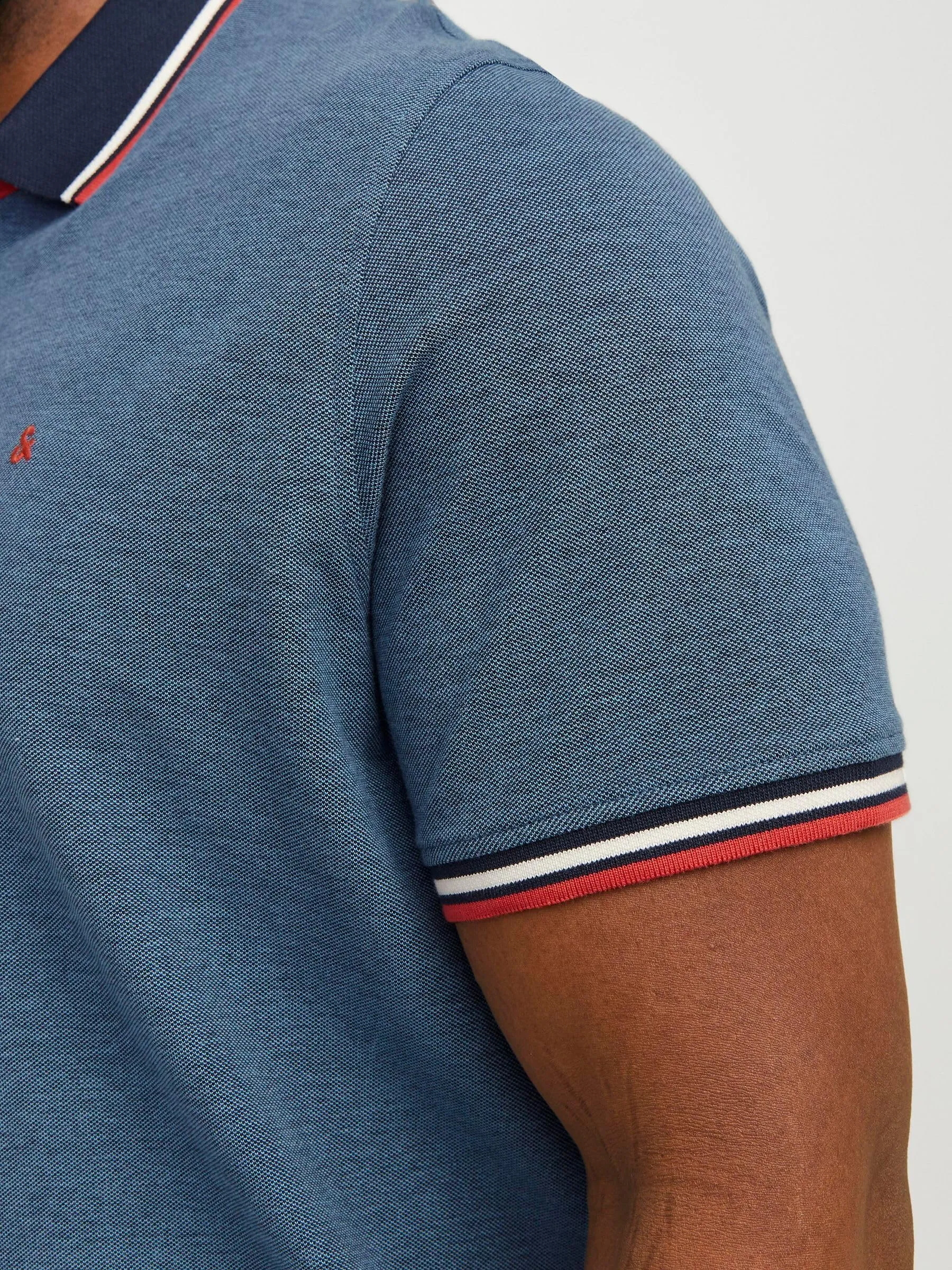 Jack & Jones Polo Camicia Semplice Denim Blue 6XL Plus - immagine 6