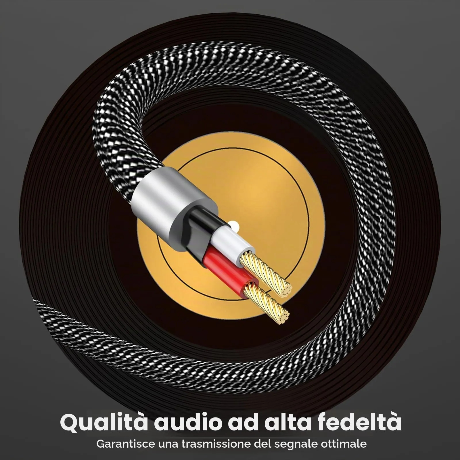 MOSWAG Cavo Audio Jack 3.5mm a Doppio Jack 6.35mm, 1M - immagine 5