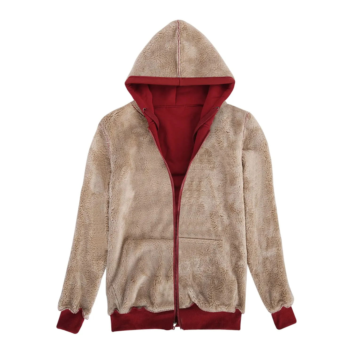 UMIPUBO Felpa Donna con Zip e Cappuccio in Pile Invernale - immagine 3