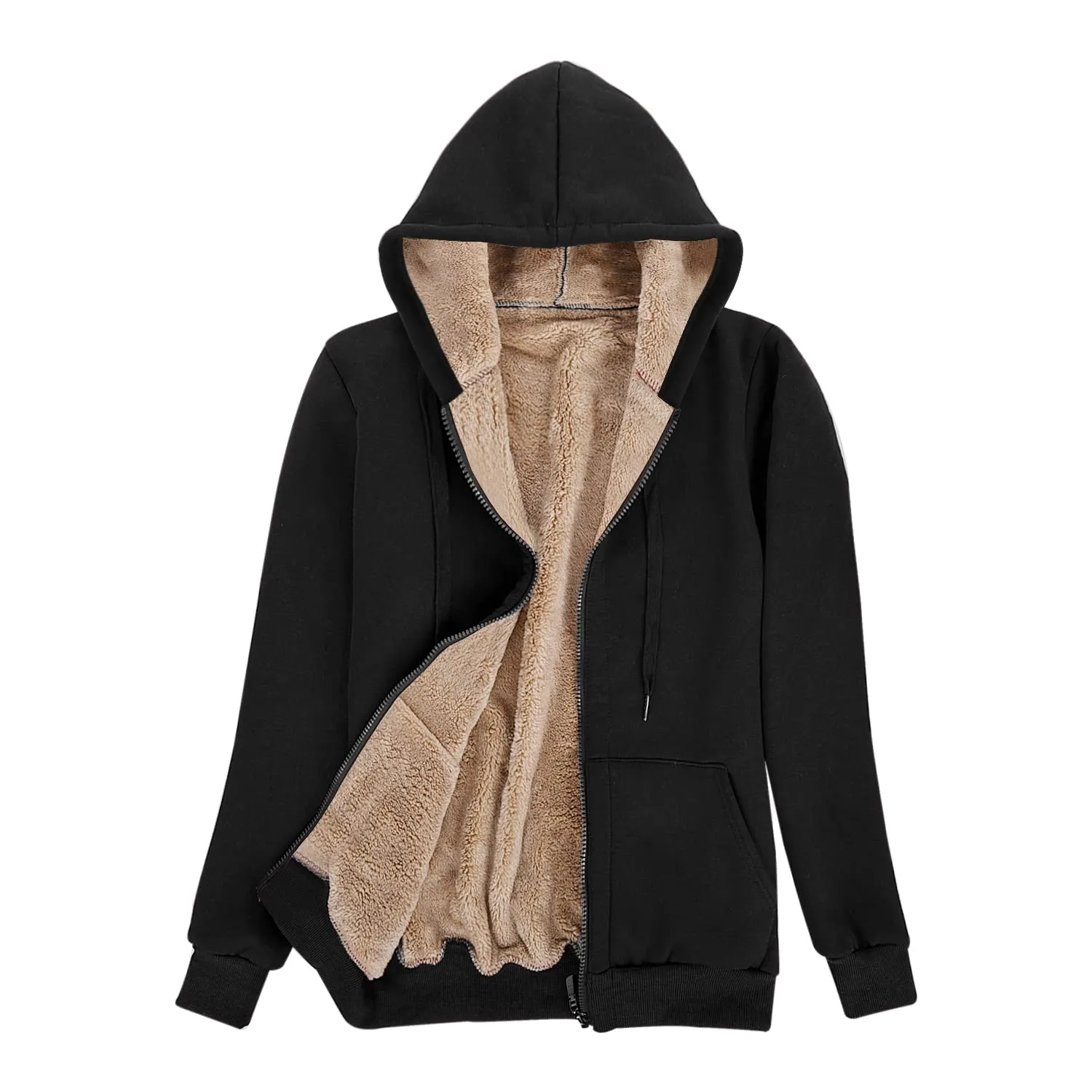 UMIPUBO Felpa Donna con Zip e Cappuccio in Pile Invernale - immagine 1