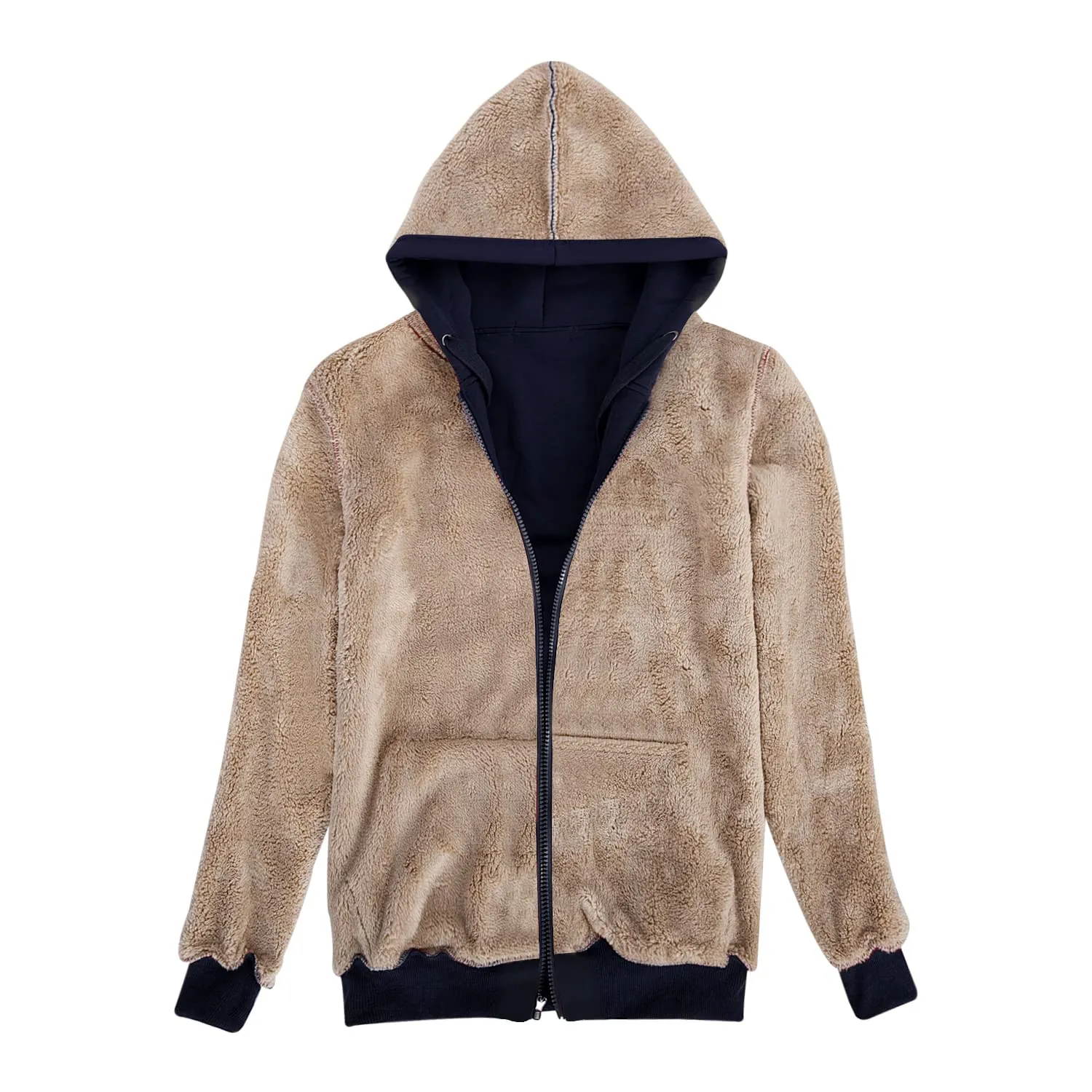 UMIPUBO Felpa Donna con Zip e Cappuccio Invernale in Pile - immagine 3