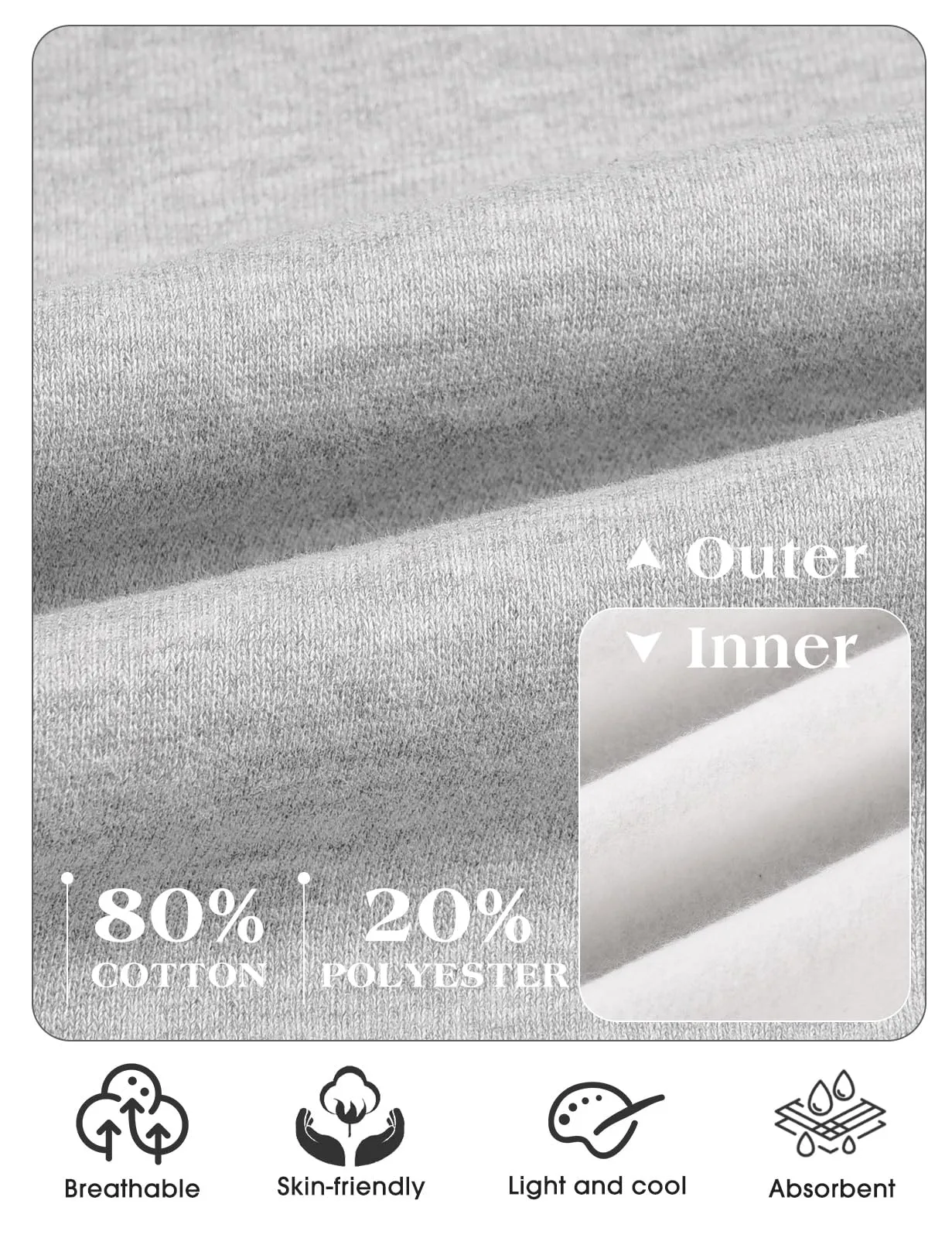 Tuopuda Felpa con Cappuccio e Zip Donna, Grigio, S - immagine 5
