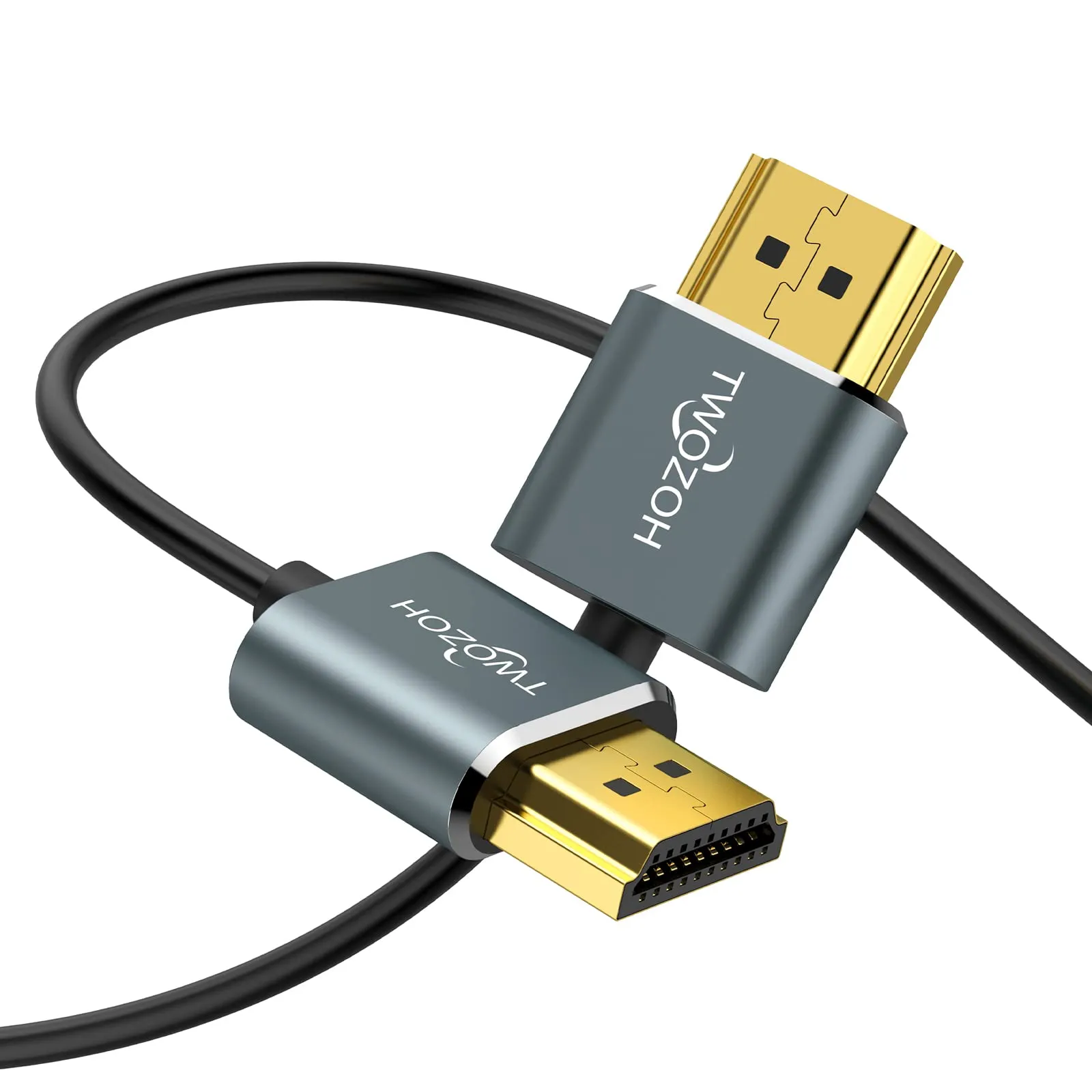 Twozoh Cavo HDMI 2.0 Ultra Sottile 0,3M, 4K 60Hz, 2160P, 1080P - immagine 1