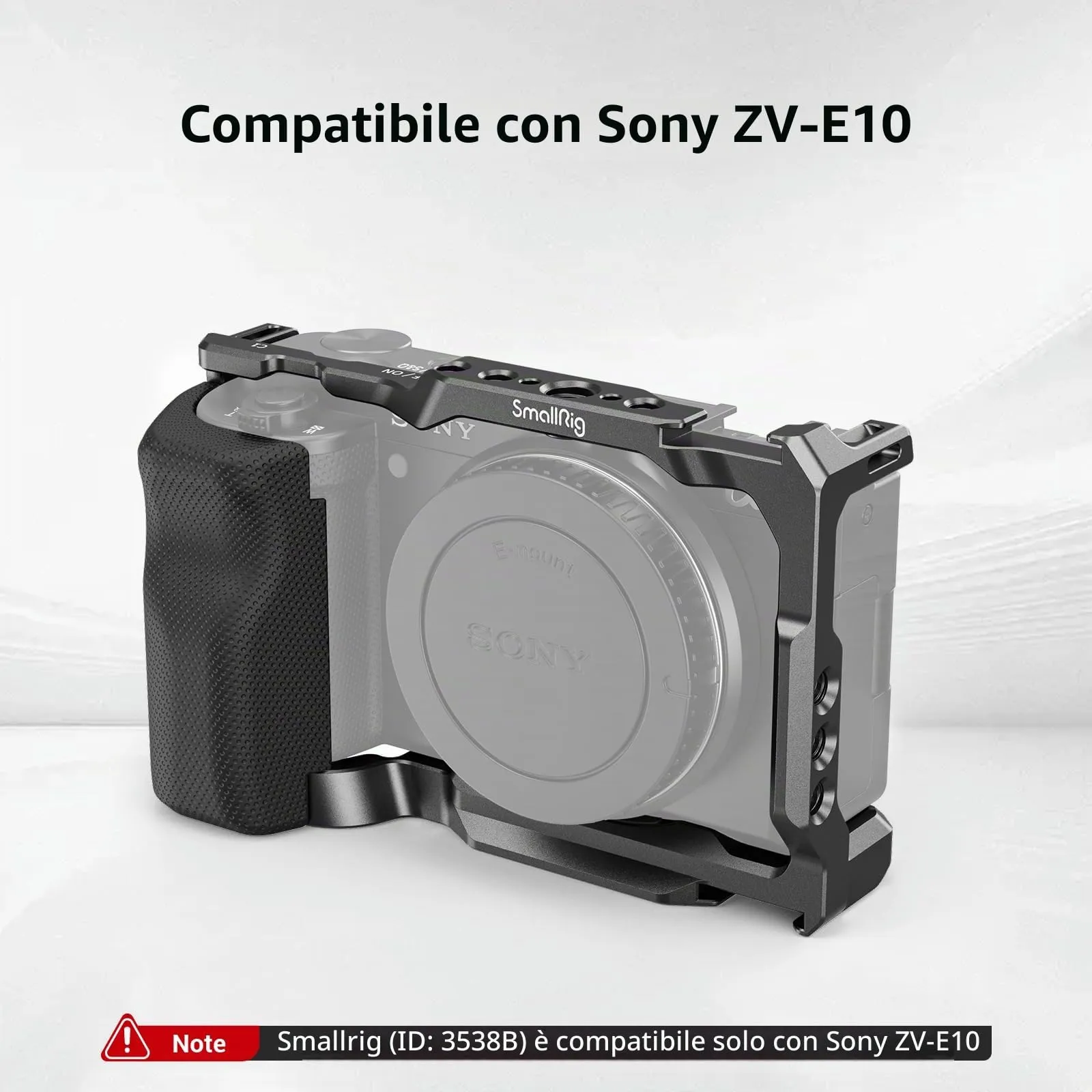 SmallRig ZV-E10 Cage with Grip and Integrated Arca-Swiss Quick Release Plate for Sony ZV-E10 3538B - immagine 2