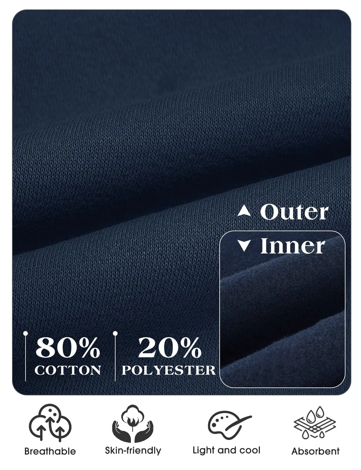 Tuopuda Felpa con Cappuccio e Zip Donna, Blu, M - immagine 5