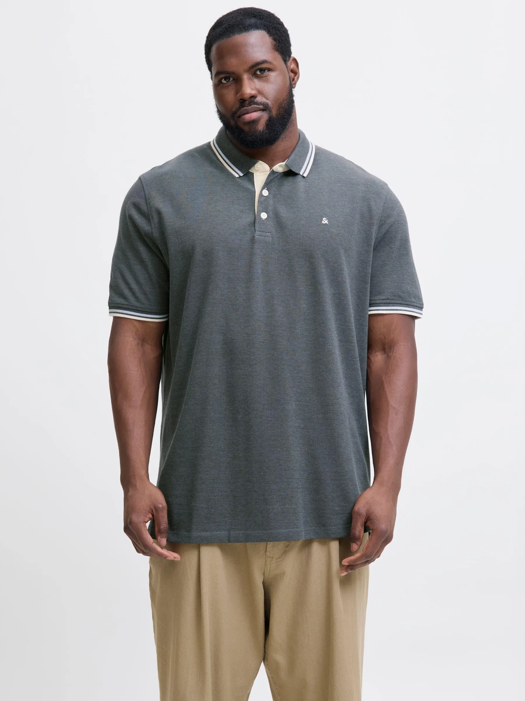 Jack & Jones Polo Semplice Verde 7XL Plus - immagine 7
