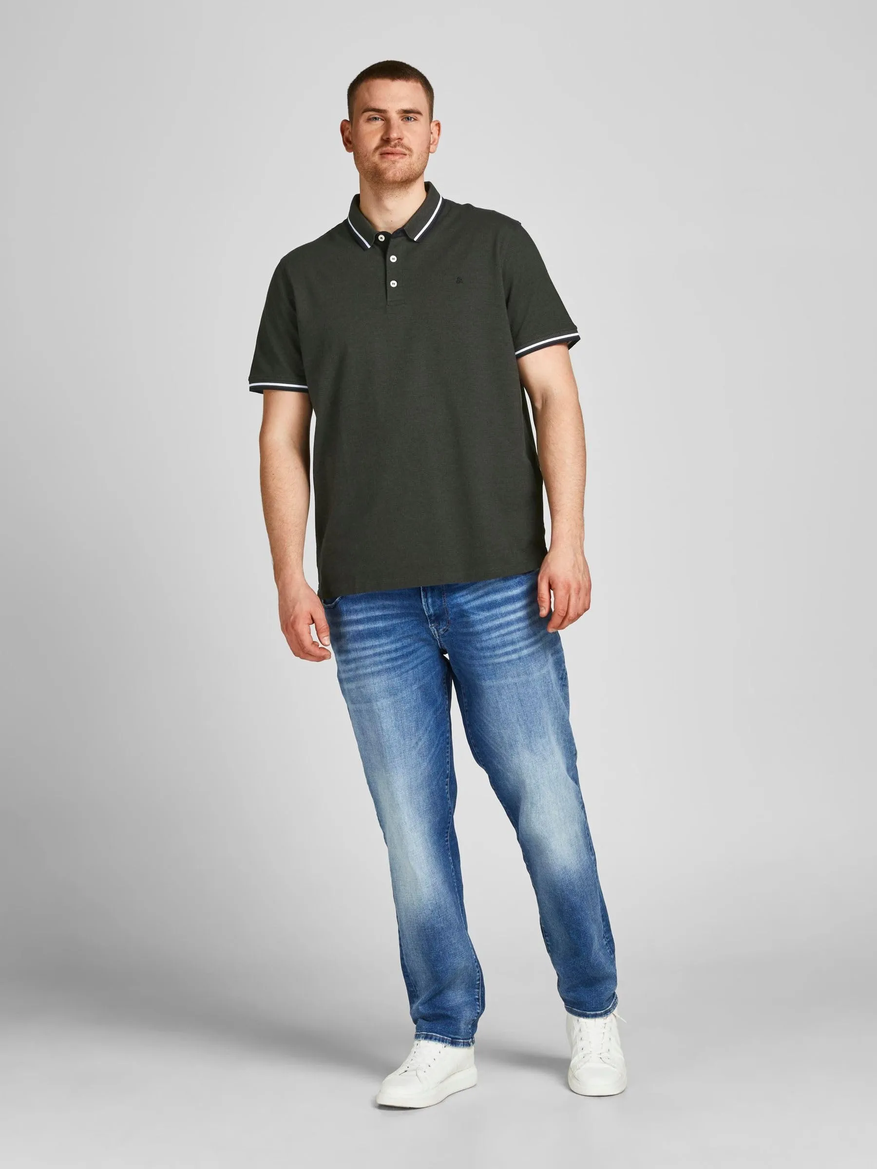 Jack & Jones JJepaulos Polo SS Noos Pls, Forest Night, 2XL - immagine 4