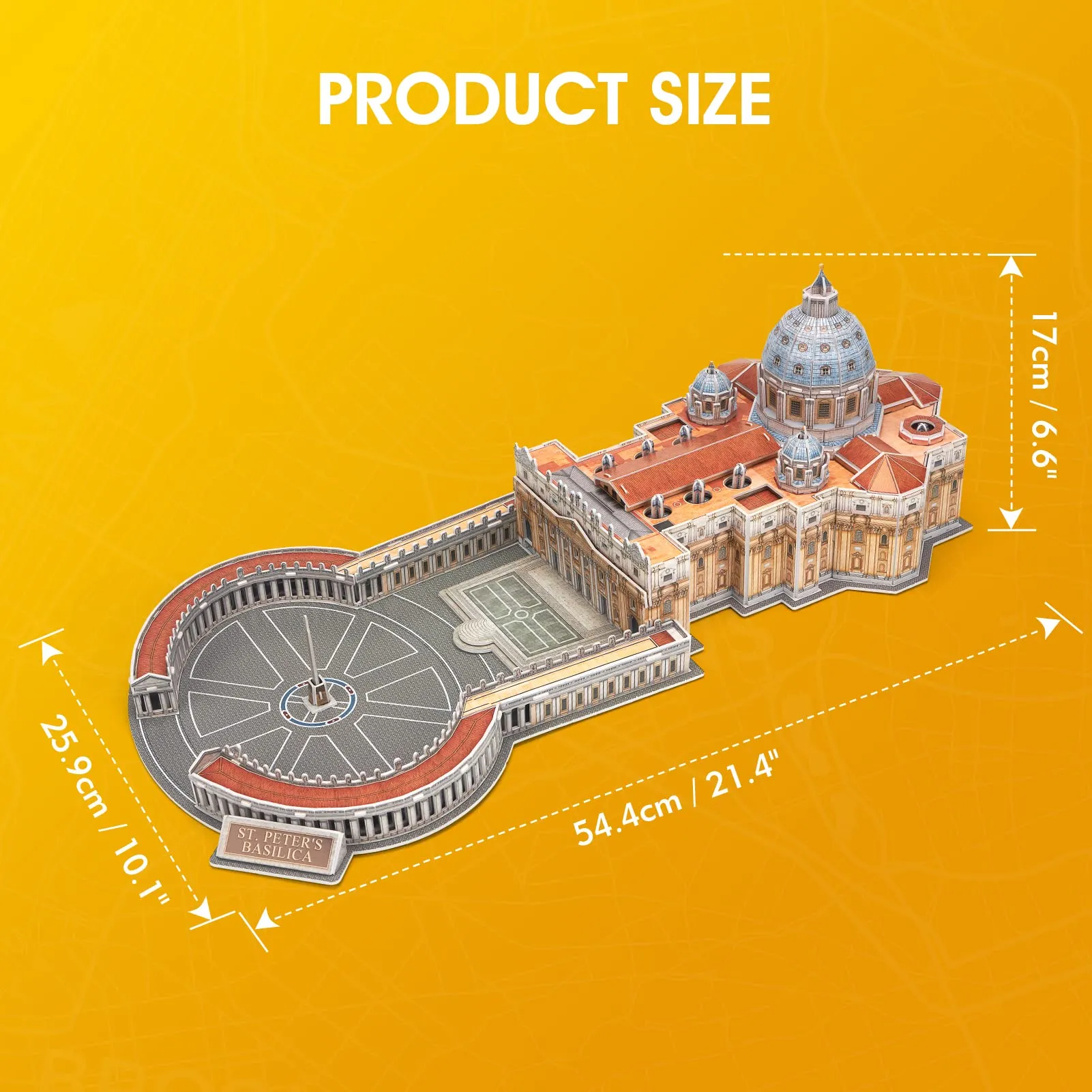 CubicFun Puzzle 3D Basilica San Pietro, 101 Pezzi - immagine 6