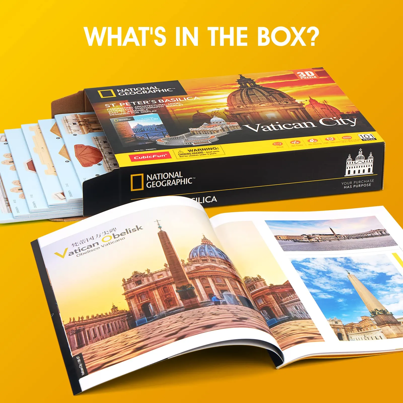 CubicFun Puzzle 3D Basilica San Pietro, 101 Pezzi - immagine 7
