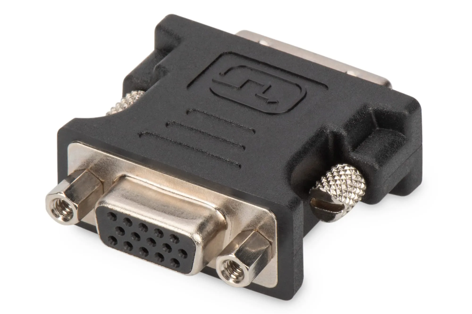 Digitus AK-320504-000-S Adattatore DVI-I (24+5) a HD15 M/F Dual Link, Nero - immagine 1