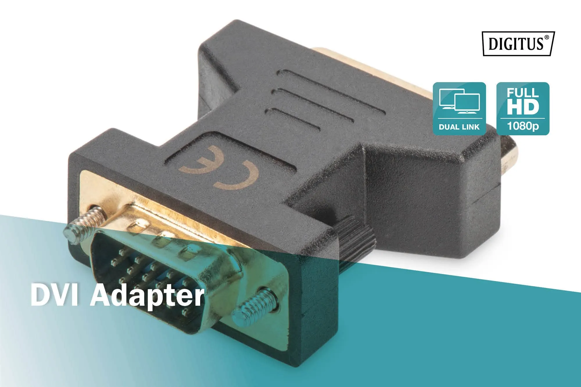 Digitus 02434 Adattatore DVI-I 24+5 Femmina a VGA 15 Poli Maschio - immagine 4