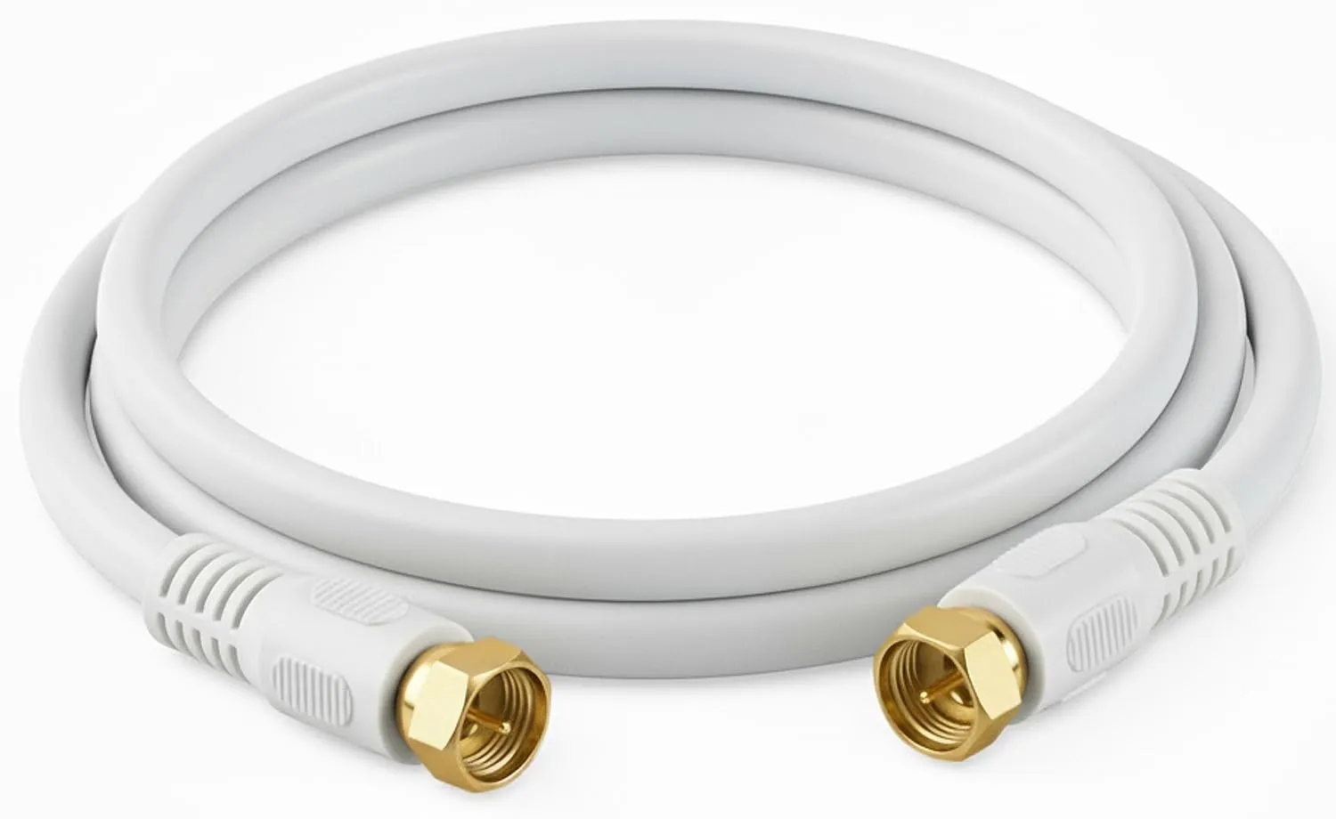 1aTTack.de Cavo Antenna SAT F-F Placcato Oro 1,5m Bianco (5 Pezzi) - immagine 8
