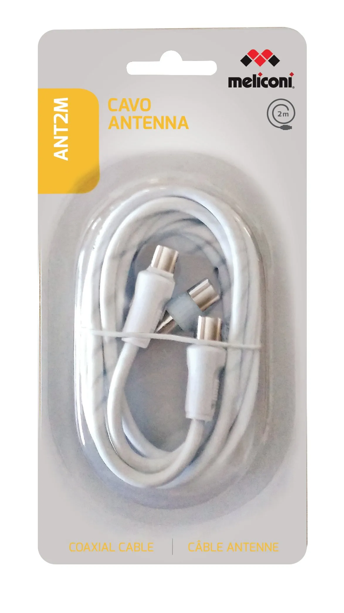 Meliconi Cavo per Antenna 2 m, Bianco - immagine 2