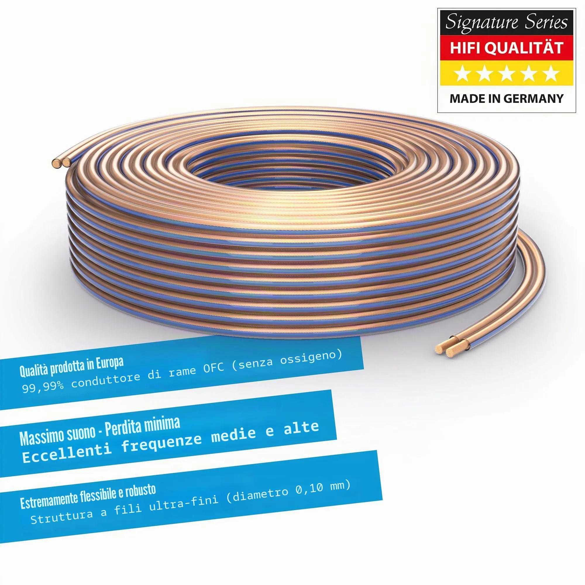 PureLink Cavo per diffusori HiFi 2x1,5 mm², 10 m, trasparente - immagine 2