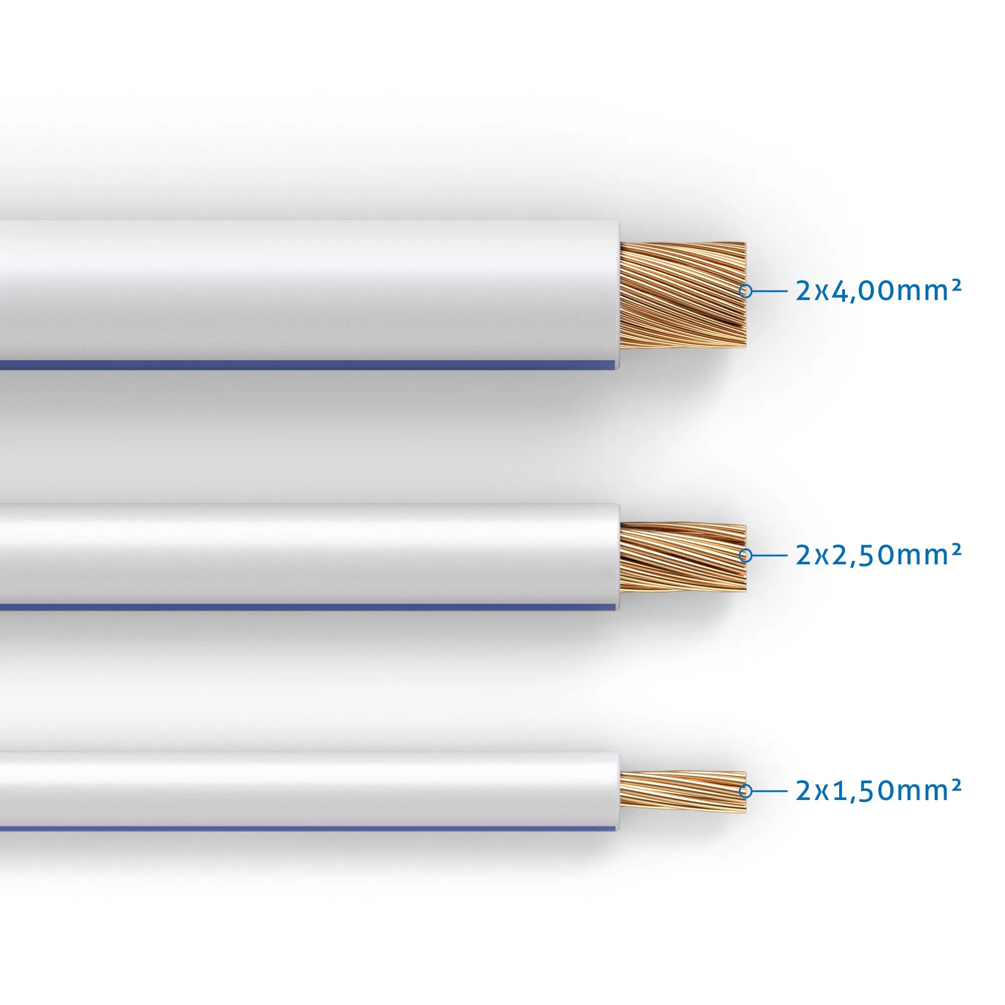 PureLink SP001-100 Cavo per diffusori 2x1,5 mm² OFC, 100m, bianco - immagine 3
