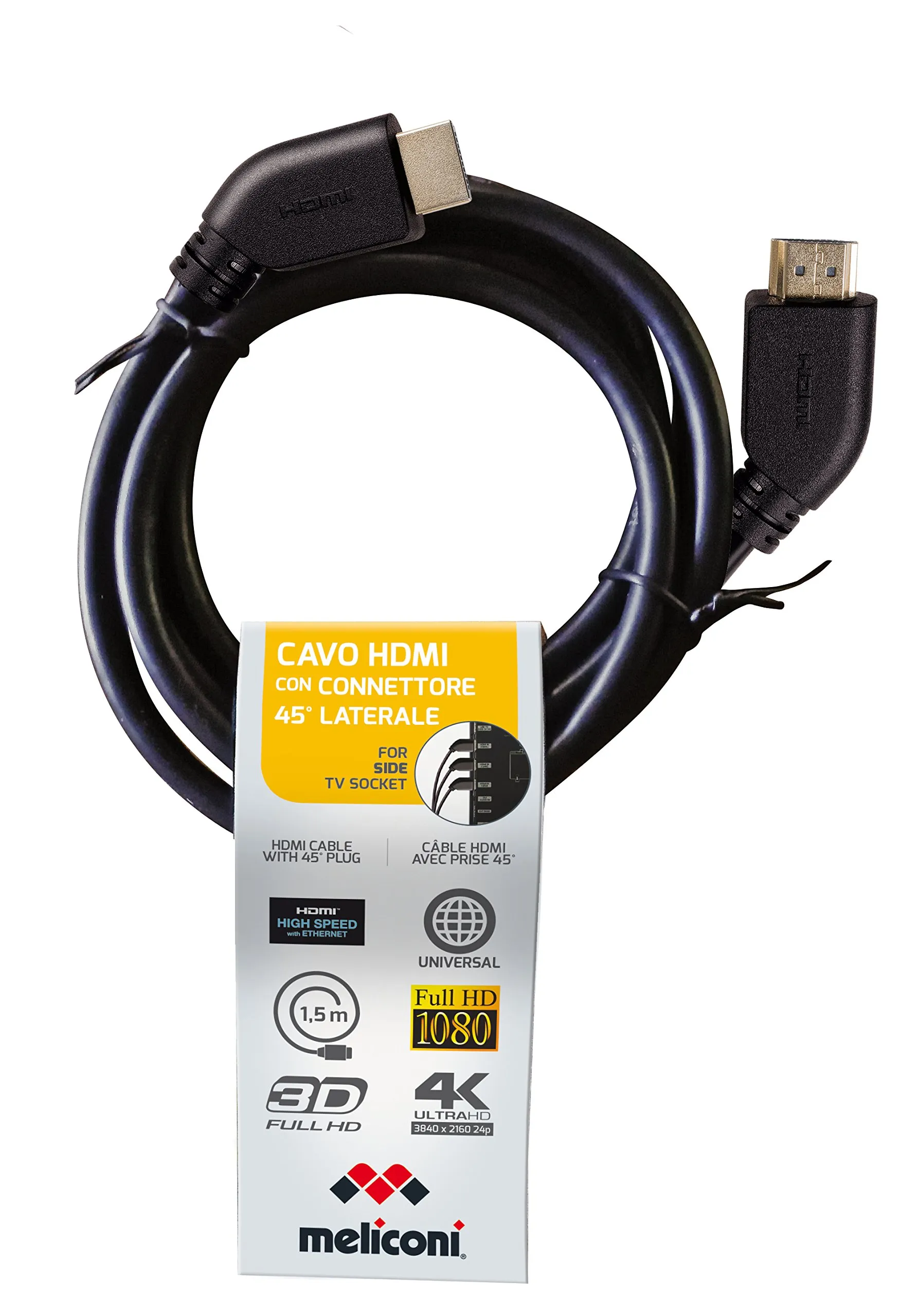 Meliconi Cavo HDMI Plug 45 ECO 1,5m - immagine 3
