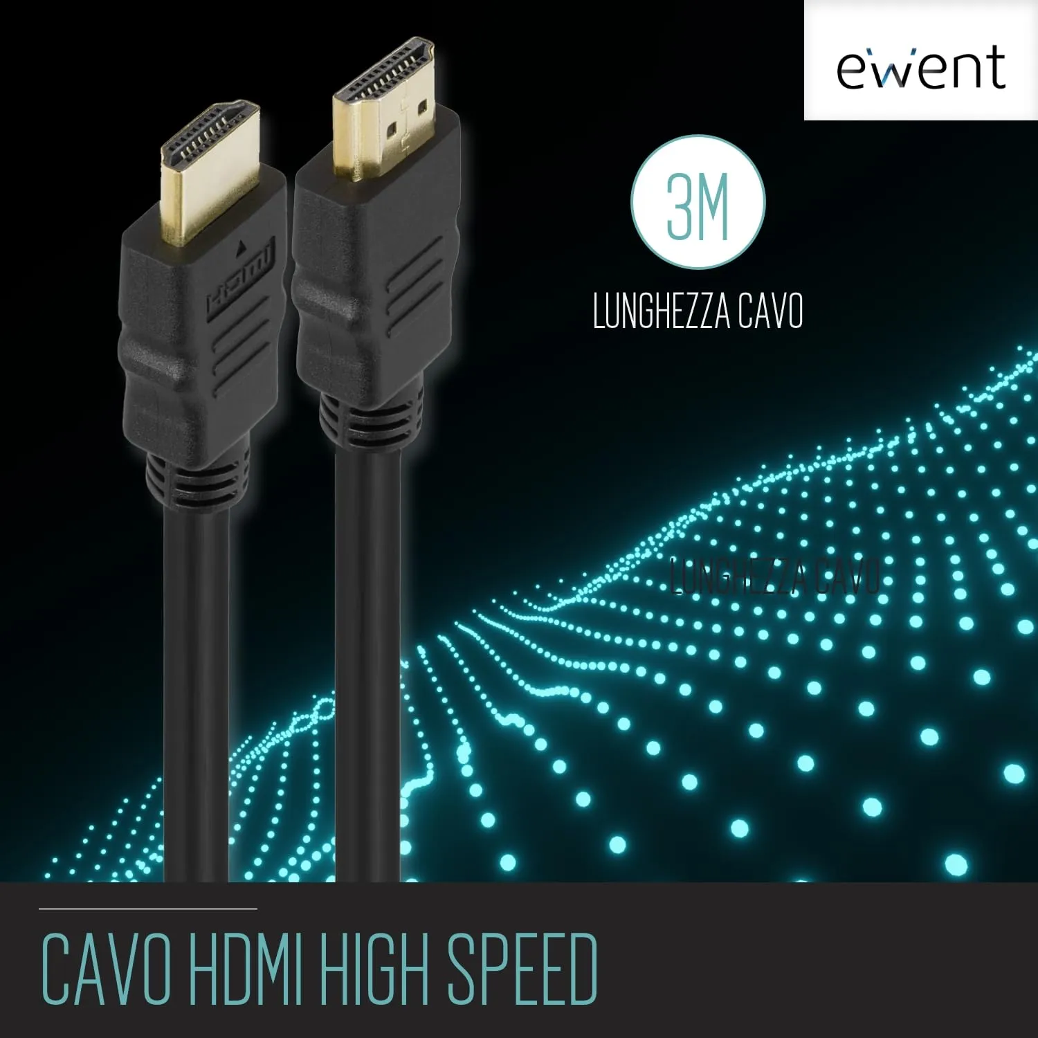 Ewent Cavo HDMI 1.4 4K con Ethernet, 3 metri - immagine 2