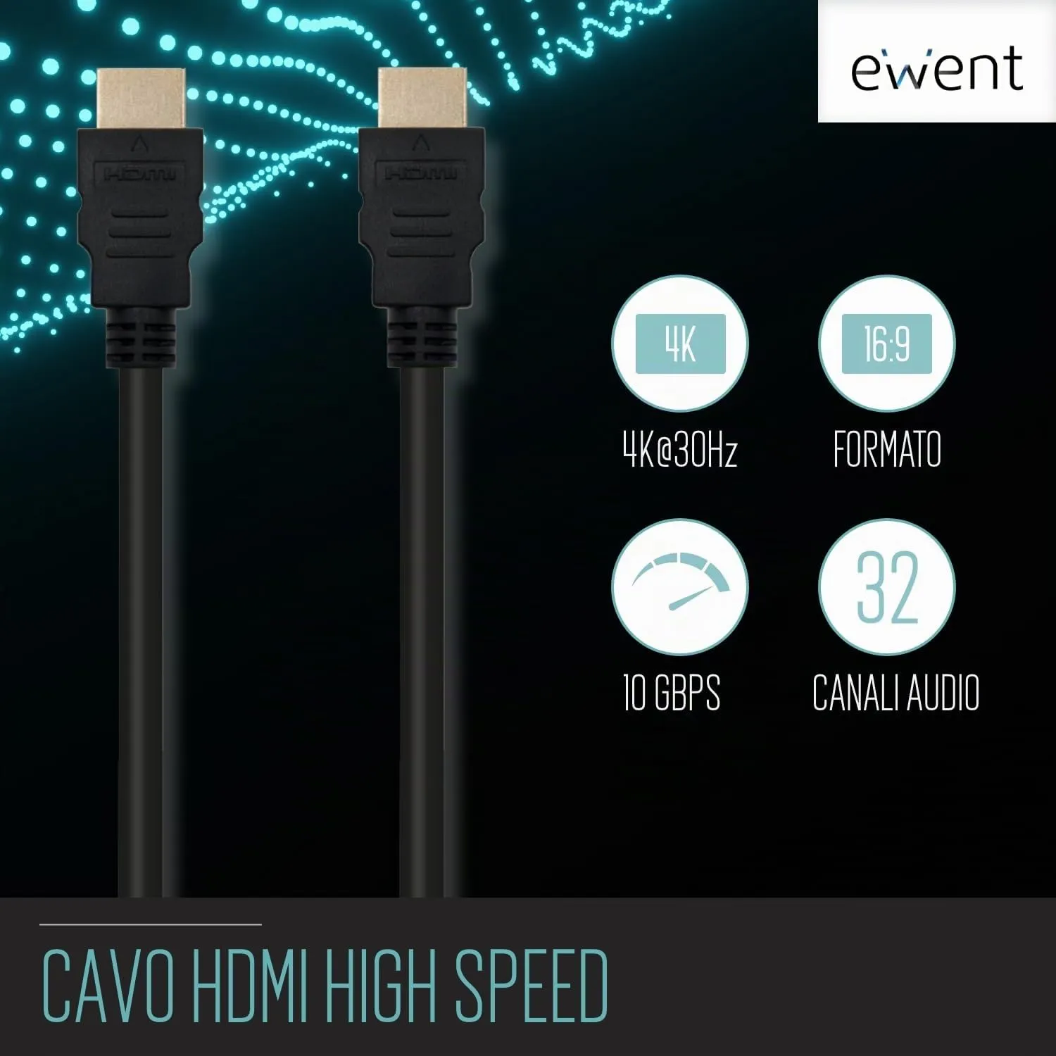 Ewent Cavo HDMI 1.4 4K con Ethernet, 3 metri - immagine 3