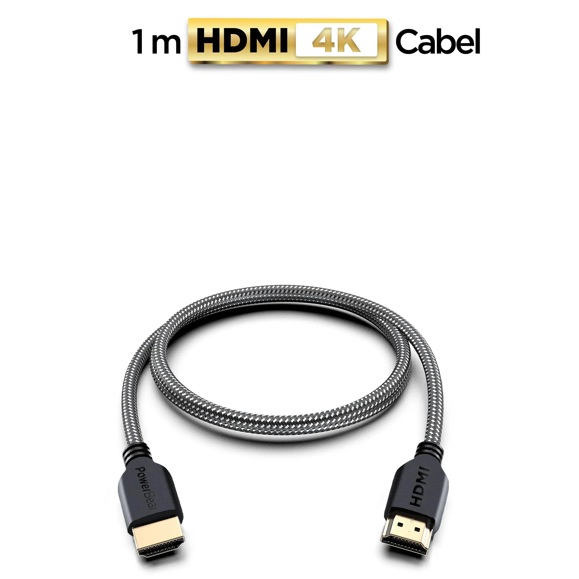 PowerBear Cavo HDMI 4K 1 m, 60 Hz, Ultra HD, ARC, CL3 - immagine 2