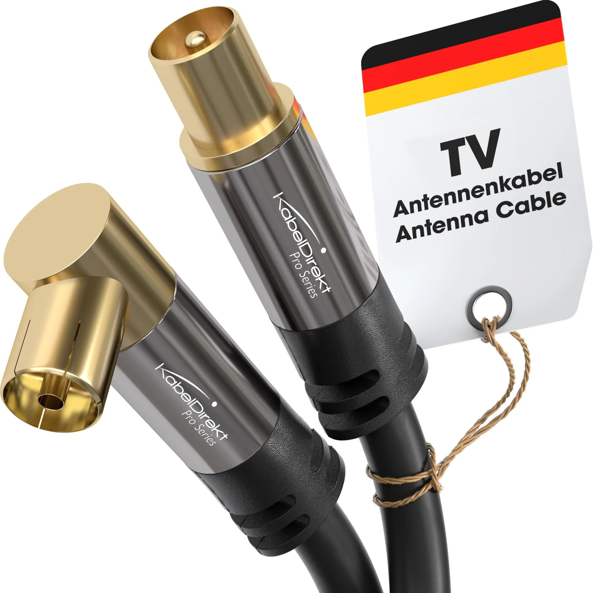 KabelDirekt Cavo Antenna TV 4K, 2m, Nero - immagine 1