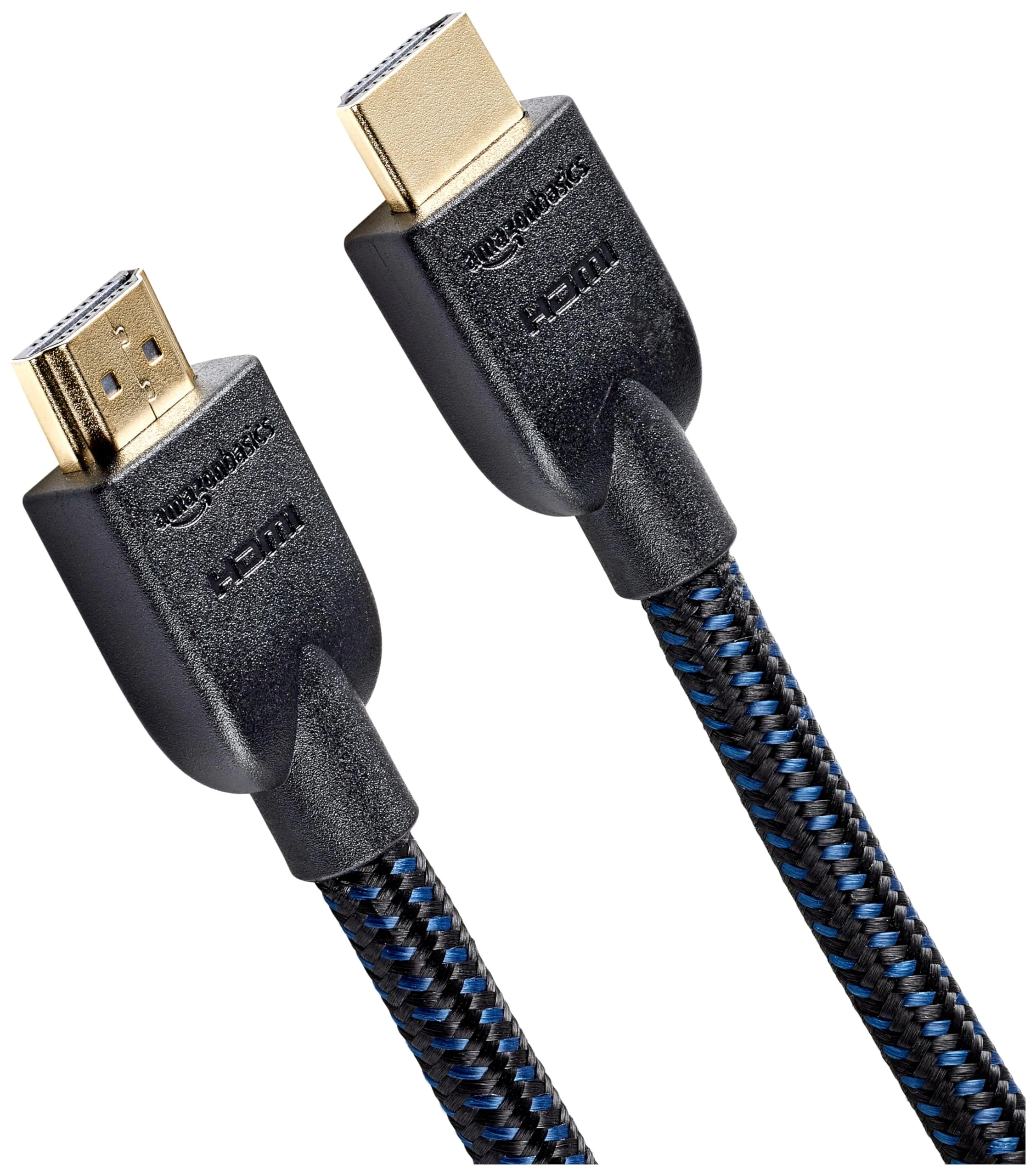 Amazon Basics Cavo HDMI intrecciato, 4,6 m, Nero e Blu - immagine 1