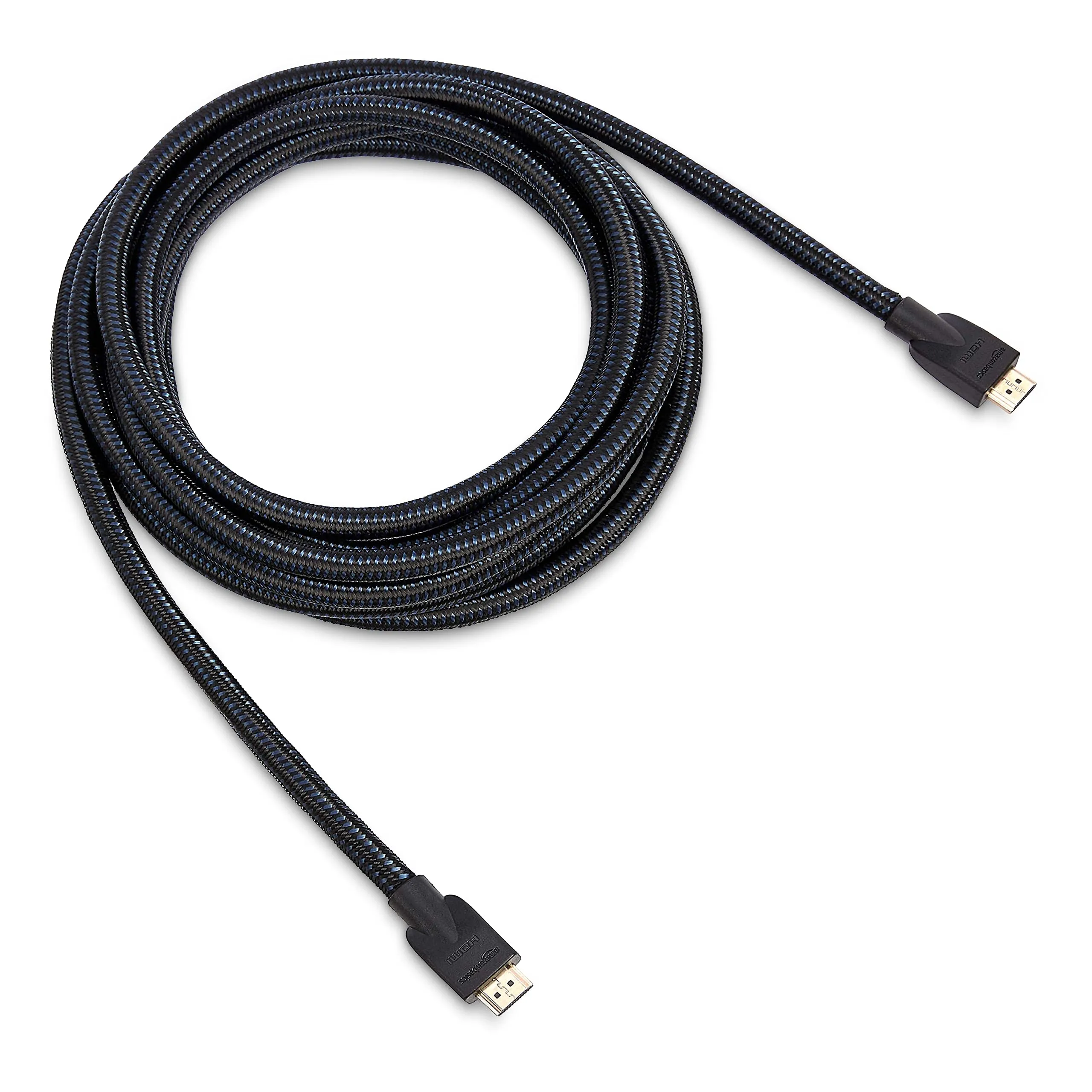 Amazon Basics Cavo HDMI intrecciato, 4,6 m, Nero e Blu - immagine 5