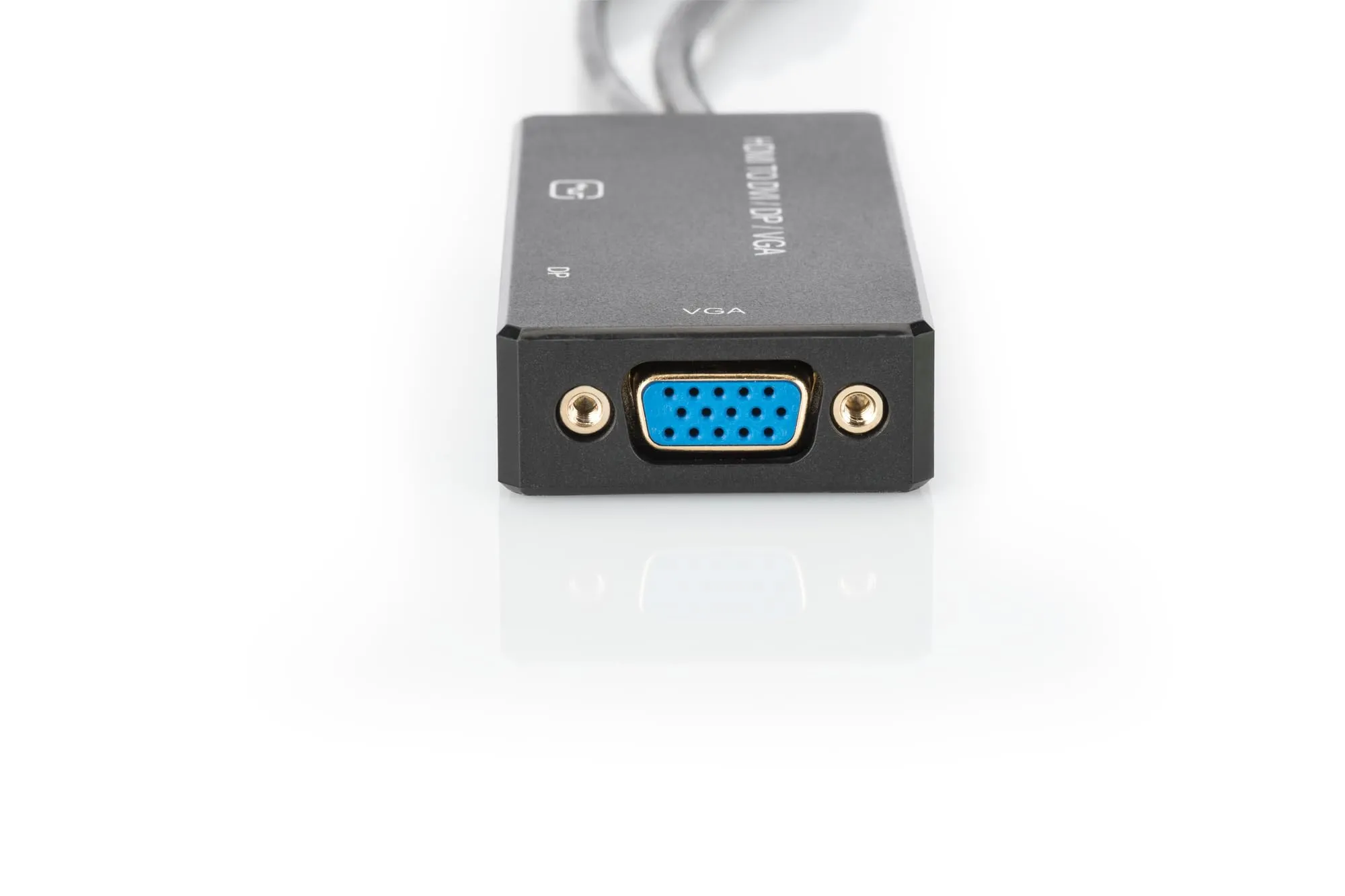 DIGITUS Adattatore Grafico HDMI a DP, DVI-I e VGA, 4K Ultra HD 30Hz, Nero - immagine 5