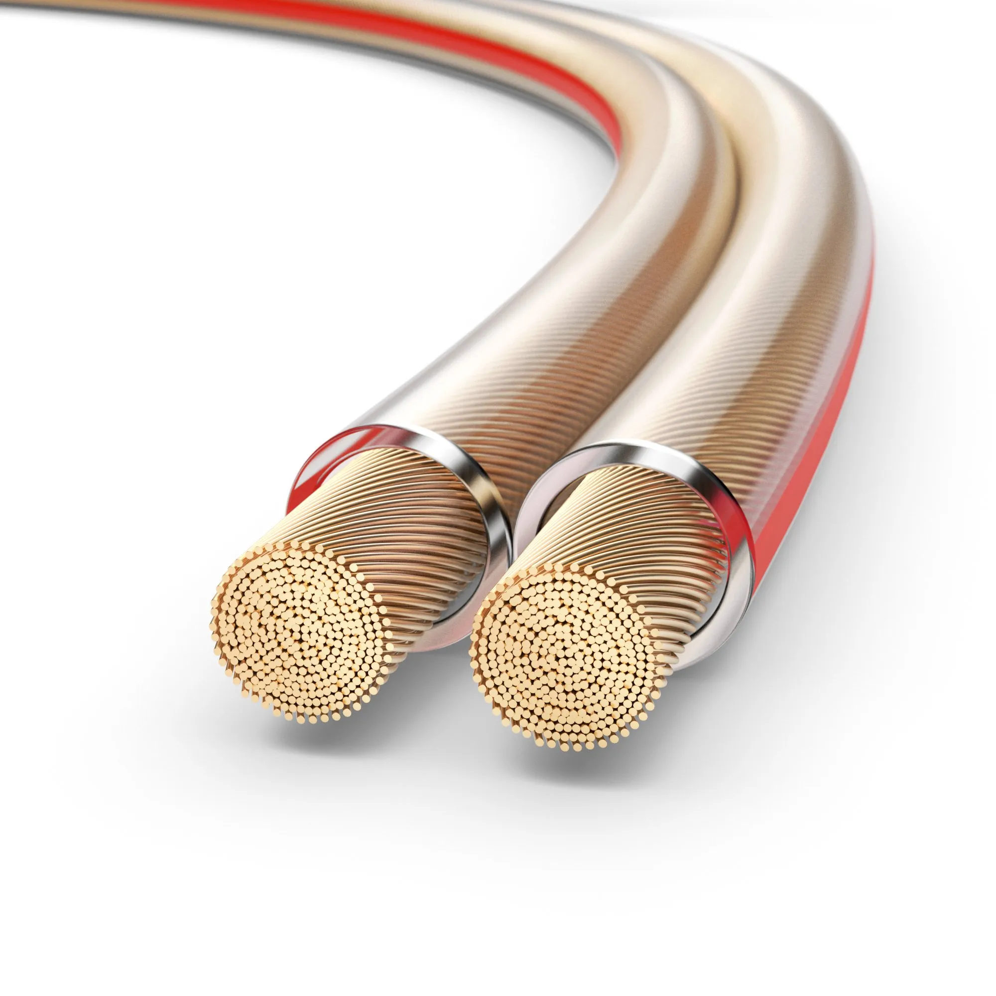 PureLink SP060-015 Cavo per diffusori 2x2,5 mm² OFC, 15m, trasparente, set con 4 spine a banana - immagine 2