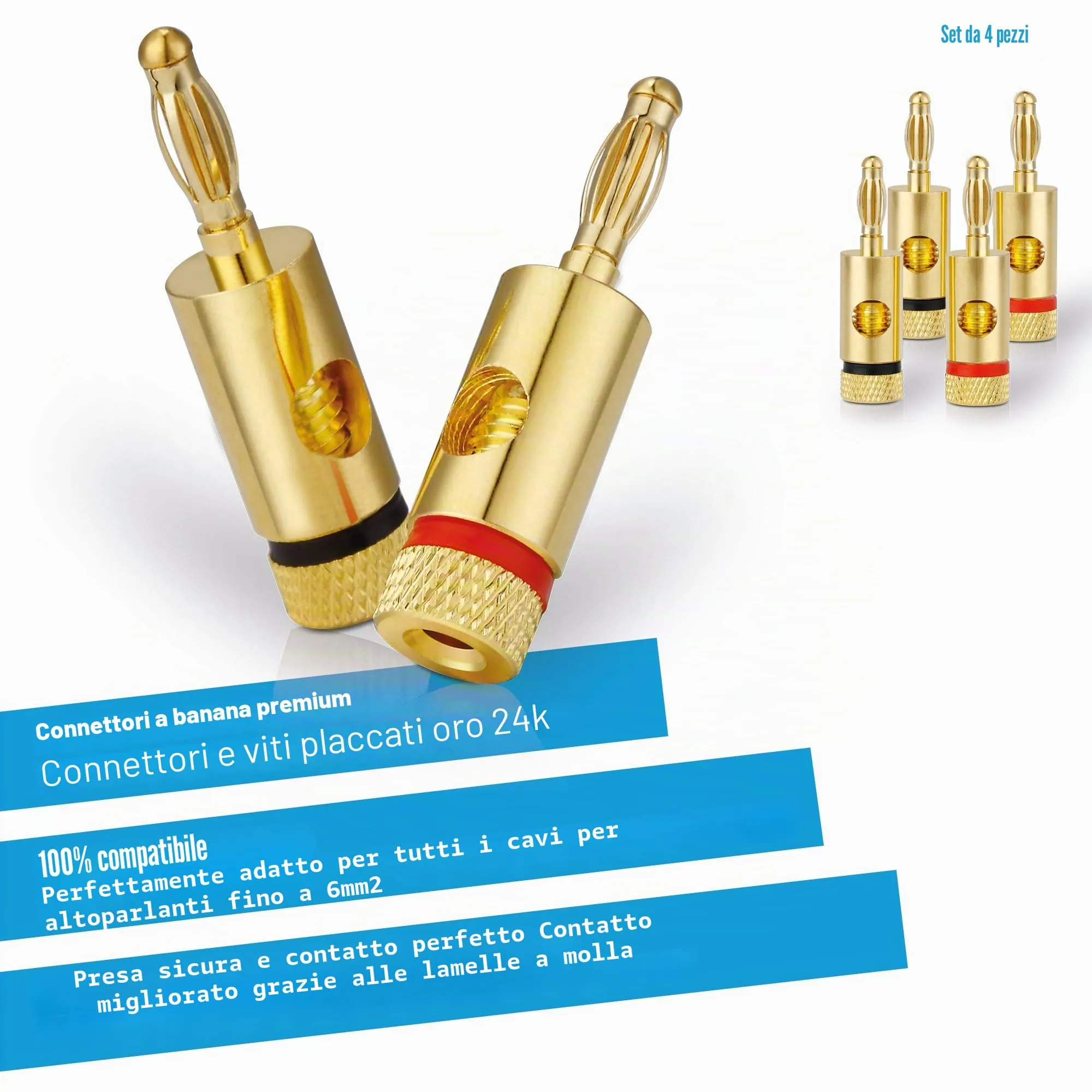 PureLink SP060-015 Cavo per diffusori 2x2,5 mm² OFC, 15m, trasparente, set con 4 spine a banana - immagine 10
