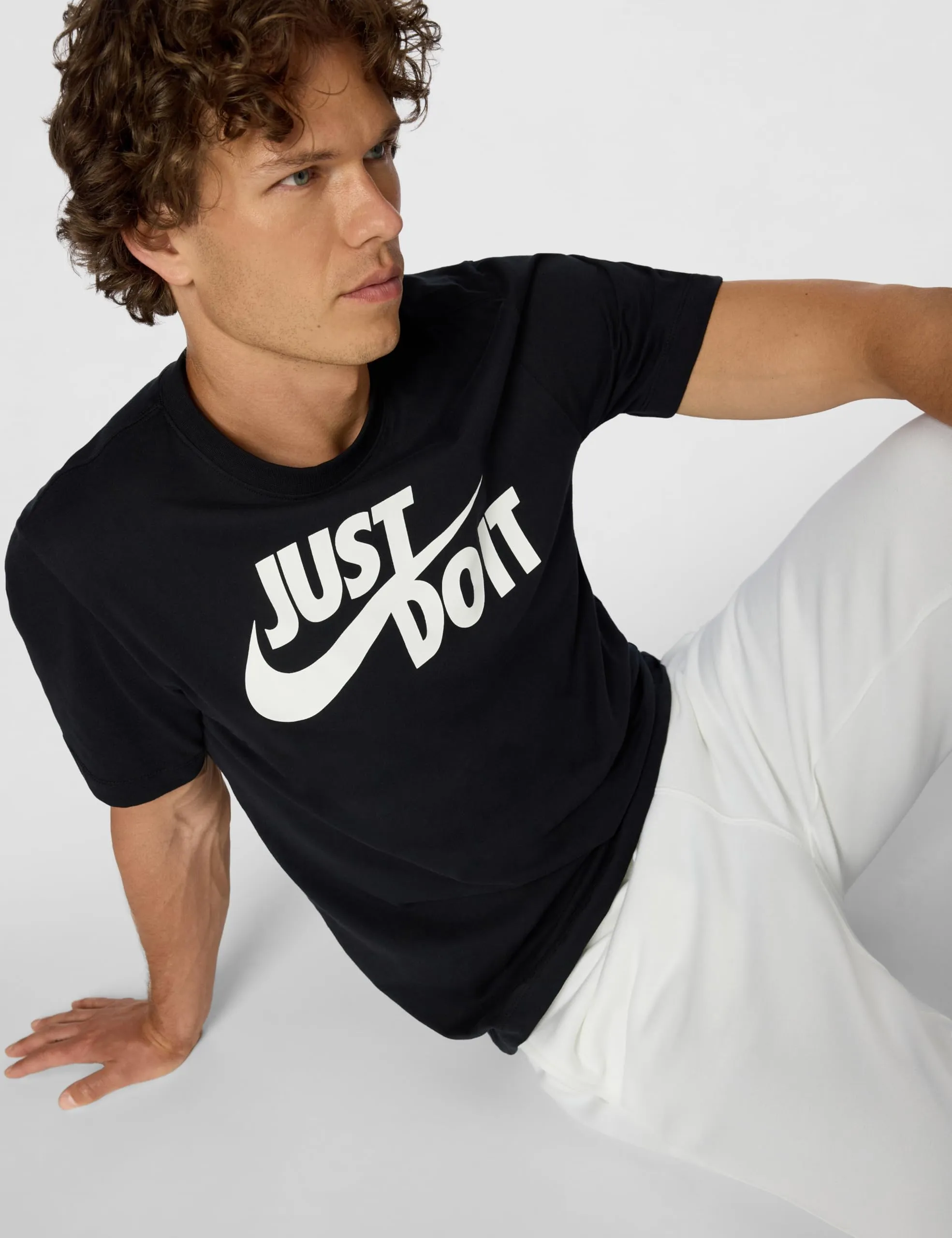 Nike NSW Just Do It Swoosh T-Shirt, Black/White, XL-T - immagine 6