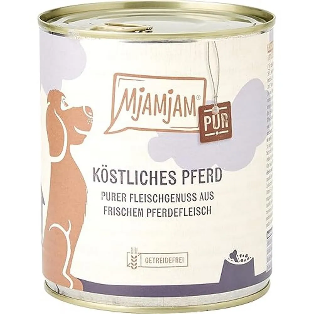 MjAMjAM Cibo Umido Premium per Cani Cavallo Senza Cereali (6 x 800 g) - immagine 1