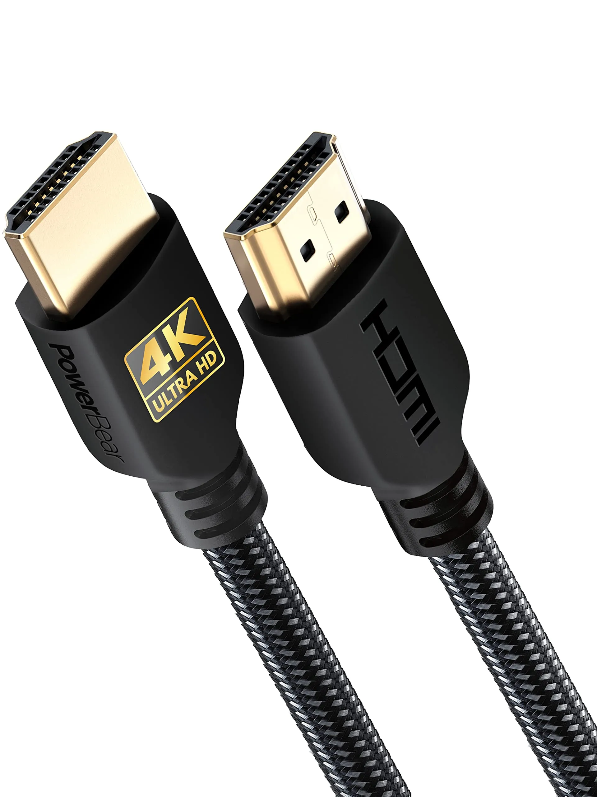 PowerBear Cavo HDMI 4K, 0,3 m, Nylon Intrecciato, 60 Hz, Ultra HD, ARC e CL3 - immagine 1