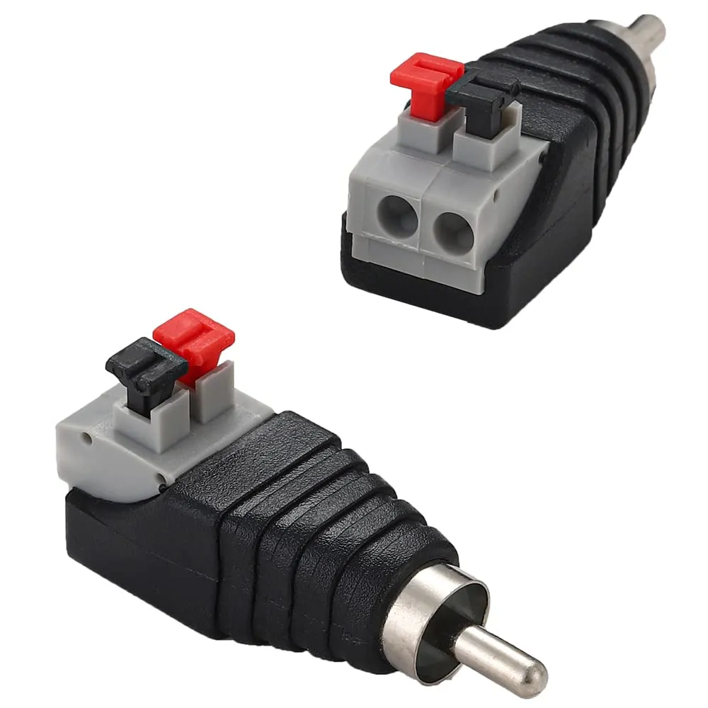 Greluma Adattatore Cavo RCA a Terminale a Vite Maschio e Femmina per Subwoofer Phono AV CCTV, 6 Pezzi - immagine 2