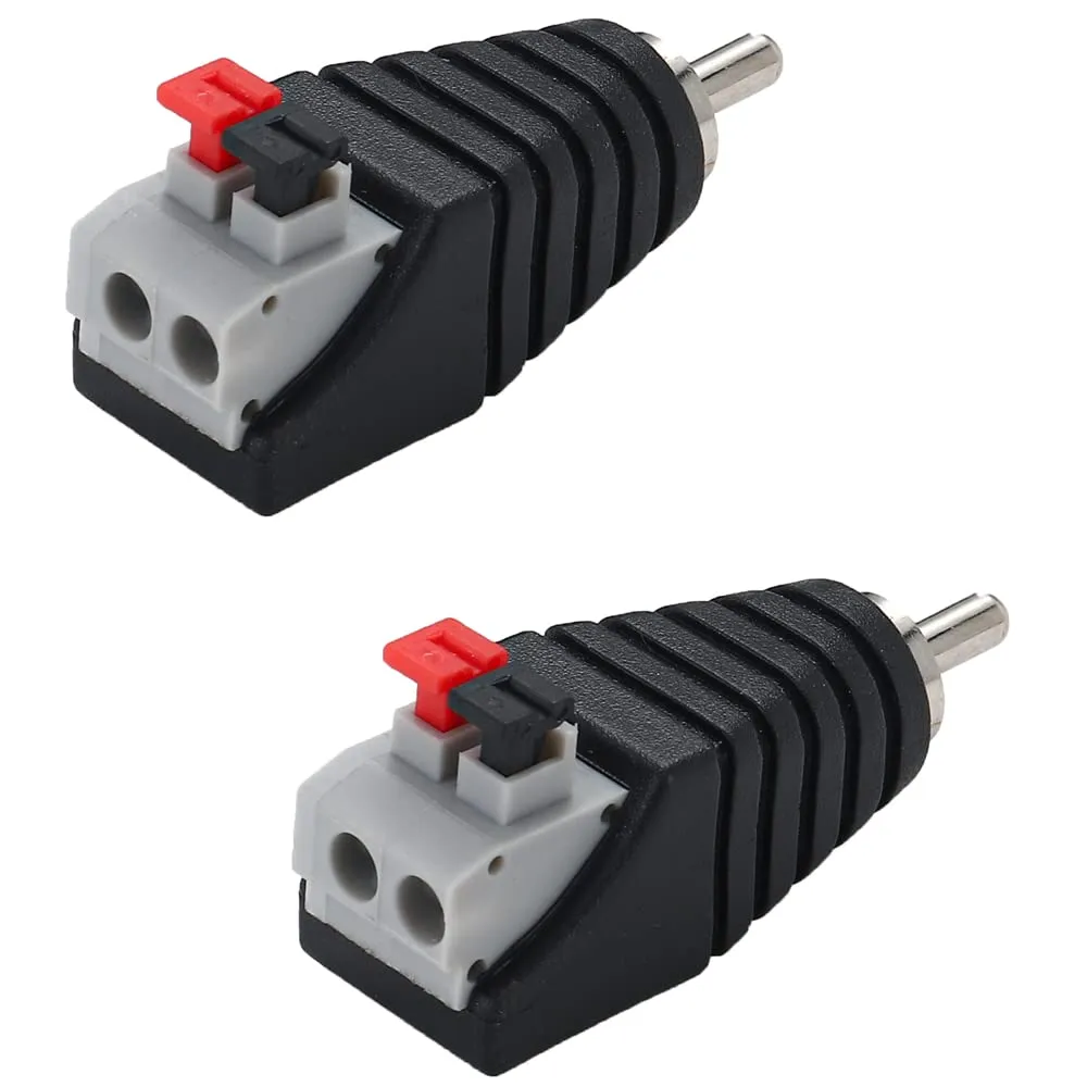 Greluma Adattatore Cavo RCA a Terminale a Vite Maschio e Femmina per Subwoofer Phono AV CCTV, 6 Pezzi - immagine 3