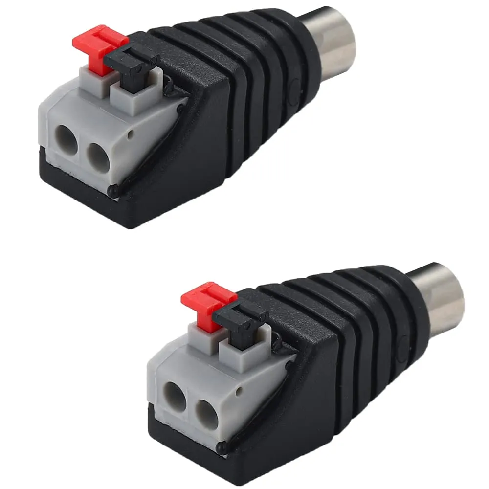 Greluma Adattatore Cavo RCA a Terminale a Vite Maschio e Femmina per Subwoofer Phono AV CCTV, 6 Pezzi - immagine 4