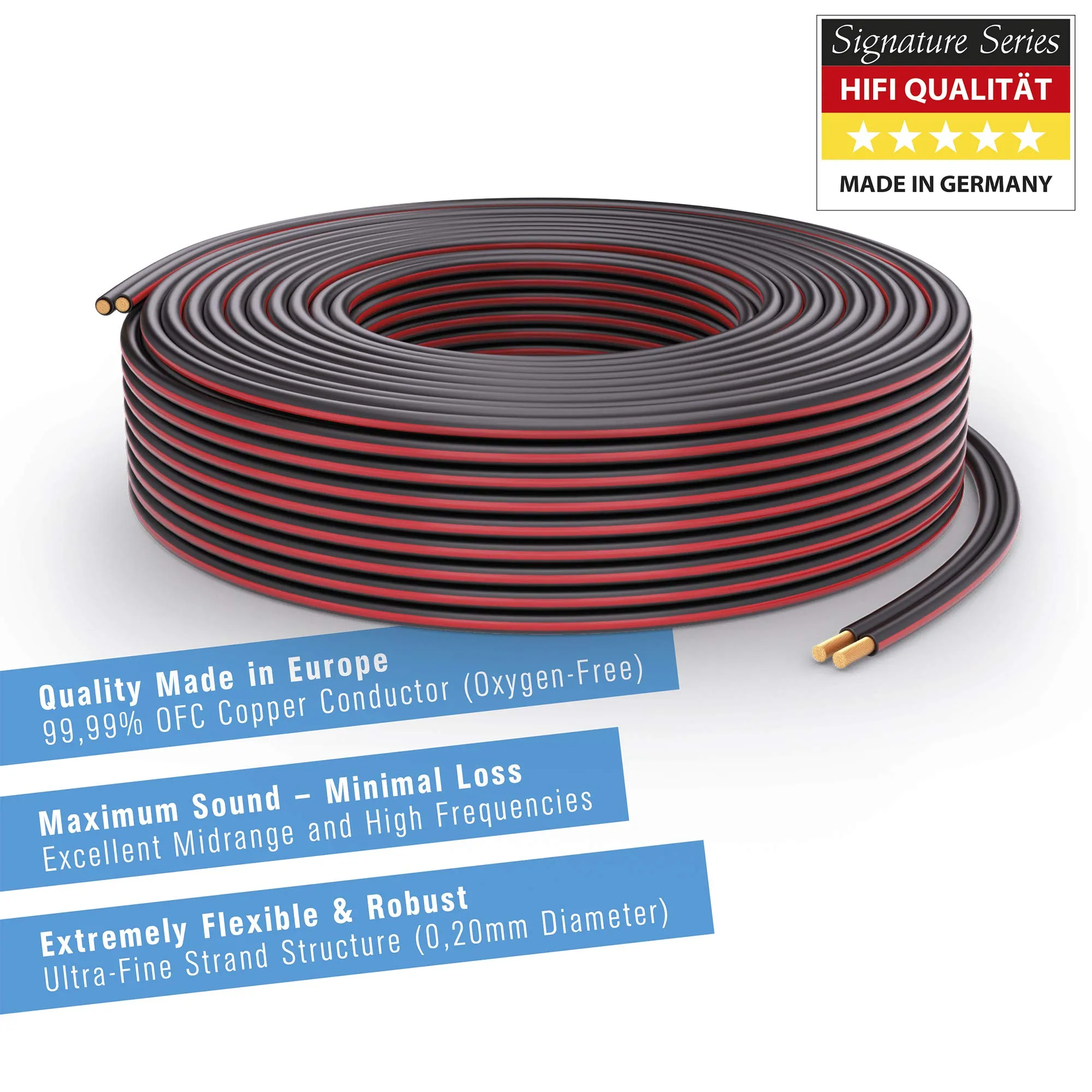 PureLink SP052-100 Cavo per altoparlanti 2x1,5 mm² OFC, 100 m, nero - immagine 2