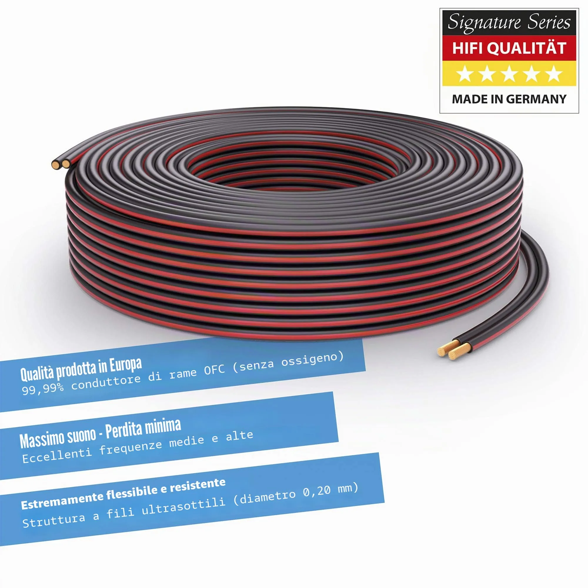 PureLink SP052-050 Cavo per altoparlanti 2x1,5 mm² OFC, 50 m, nero - immagine 2