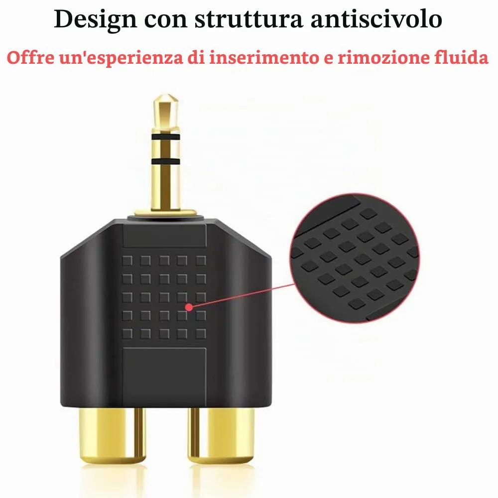 Greluma Adattatore Audio Stereo da 3,5 mm a Doppio RCA, Maschio a Femmina (4 Pezzi) - immagine 3
