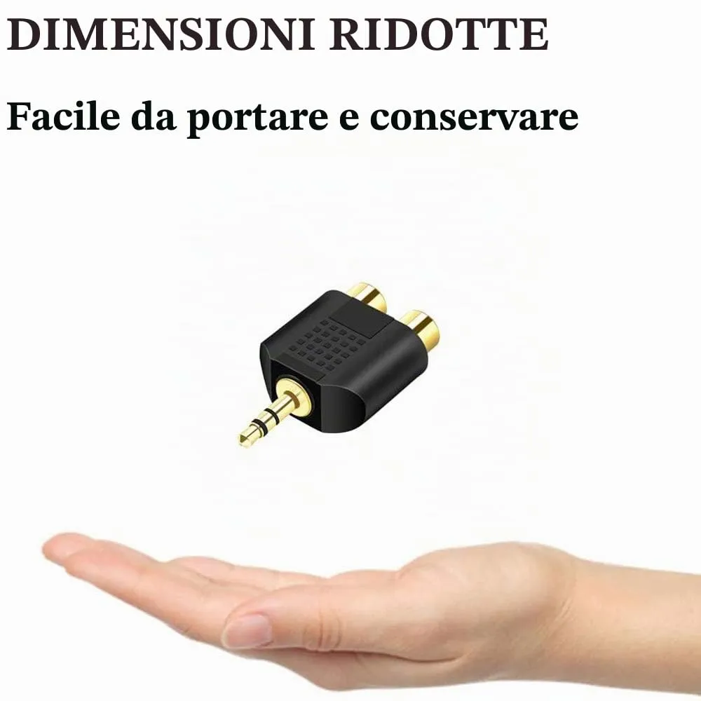 Greluma Adattatore Audio Stereo da 3,5 mm a Doppio RCA, Maschio a Femmina (4 Pezzi) - immagine 4