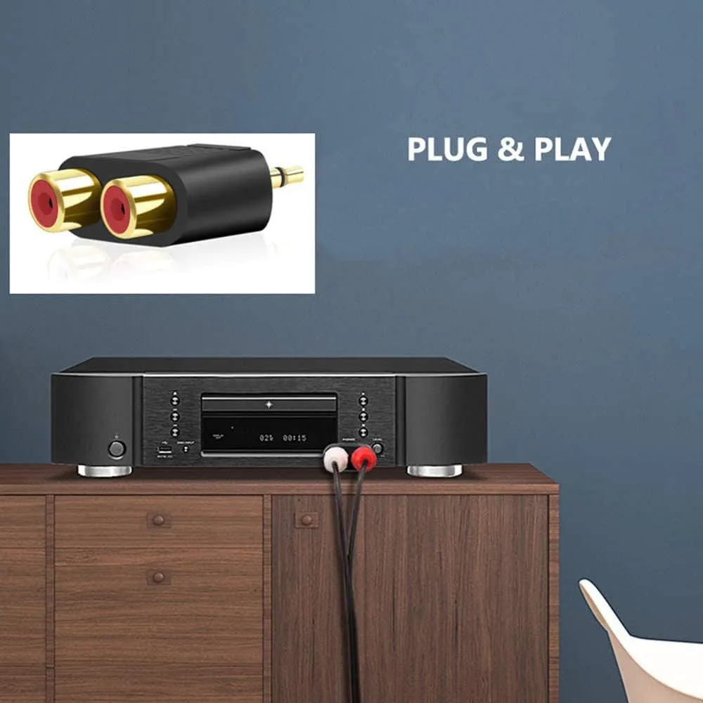 Greluma Adattatore Audio Stereo da 3,5 mm a Doppio RCA, Maschio a Femmina (4 Pezzi) - immagine 6