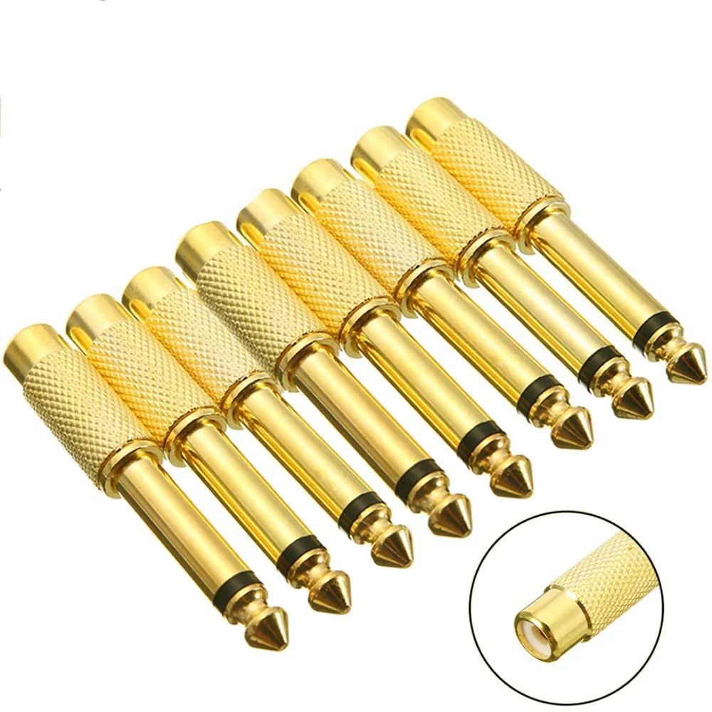 Greluma Adattatore Audio Maschio-Femmina 6,35 mm a RCA, 8 Pezzi - immagine 1