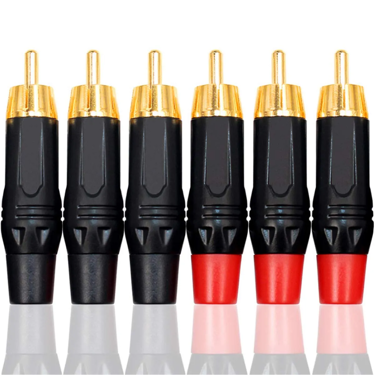 Greluma 6 pz Spine Maschio RCA a Saldare Placcate in Oro ZL156LUM - immagine 1