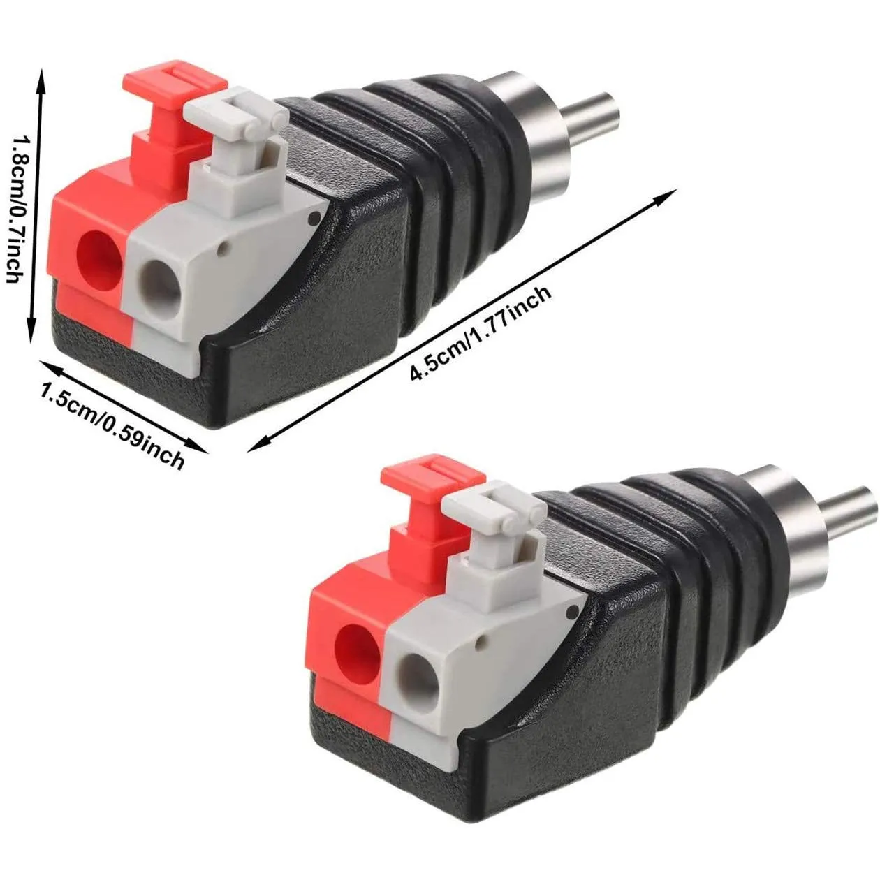 Greluma Adattatore RCA Maschio a Terminale a Vite (10 Pezzi) per Altoparlante e CCTV - immagine 3