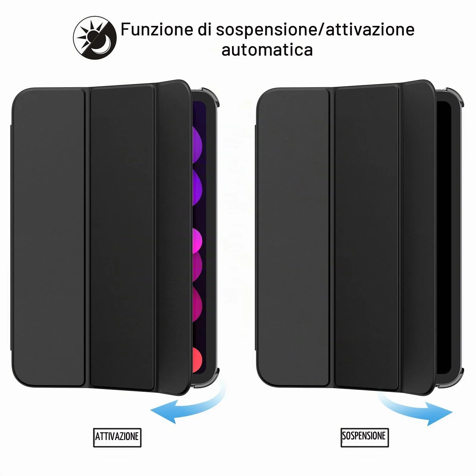 JETech Custodia per iPad mini A17 Pro/6ª Gen, Nero - immagine 7