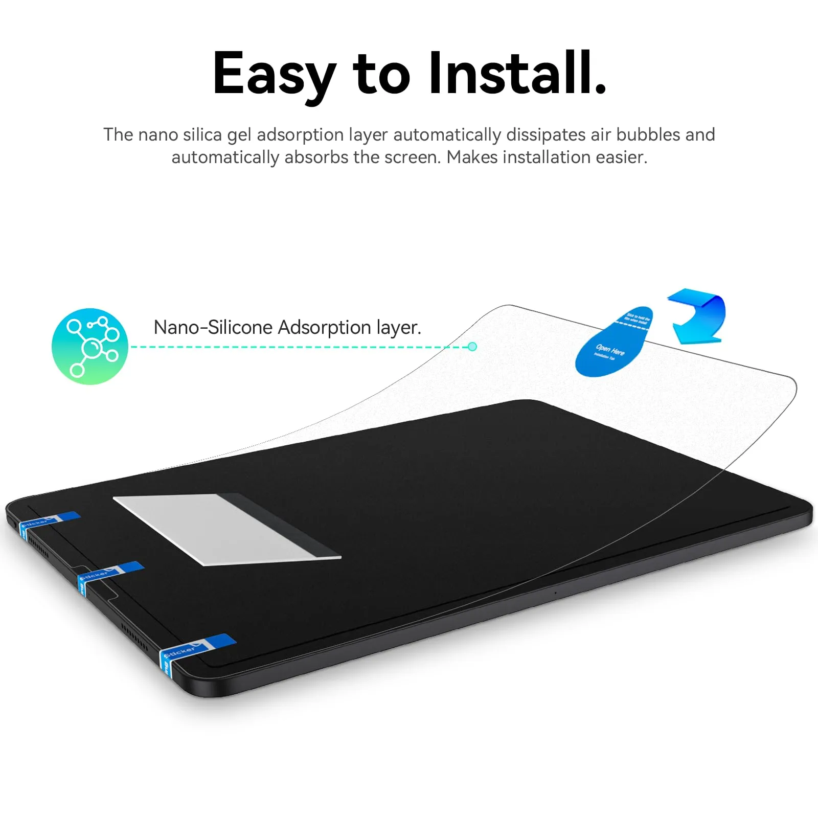 Protescreen Pellicola di Carta Opaca per iPad Pro 11 (2018-2022), iPad Air 5 (2022) e iPad Air 4 (2020) 10,9 pollici, Confezione da 3 pezzi - immagine 5