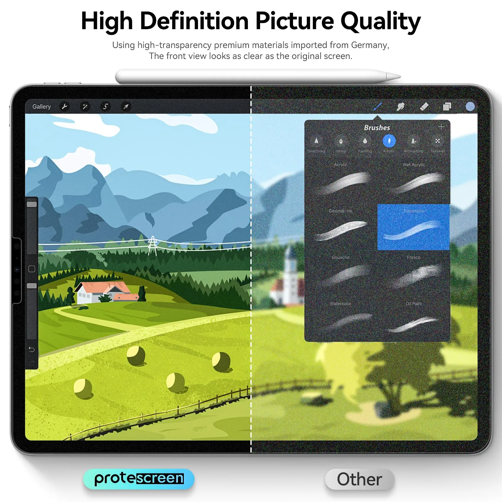 Protescreen Pellicola di Carta Opaca per iPad Pro 11 (2018-2022), iPad Air 5 (2022) e iPad Air 4 (2020) 10,9 pollici, Confezione da 3 pezzi - immagine 6